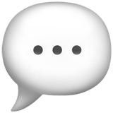 Emoji Simbolo di un messaggio di testo con tre puntini