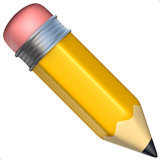 Emoji Gessetto giallo a forma di matita
