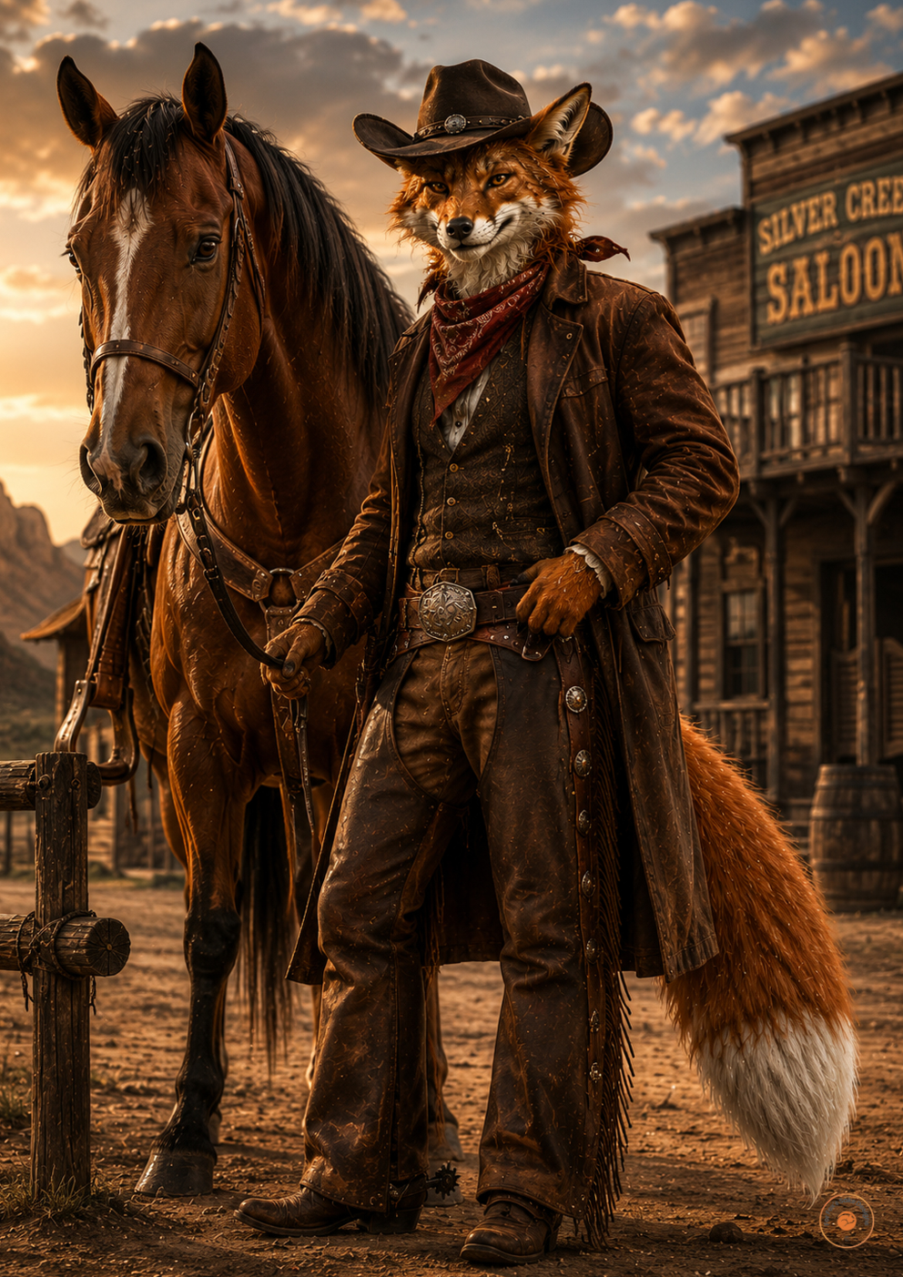 Silver Creek Outlaw – Cowboy Fox Poster