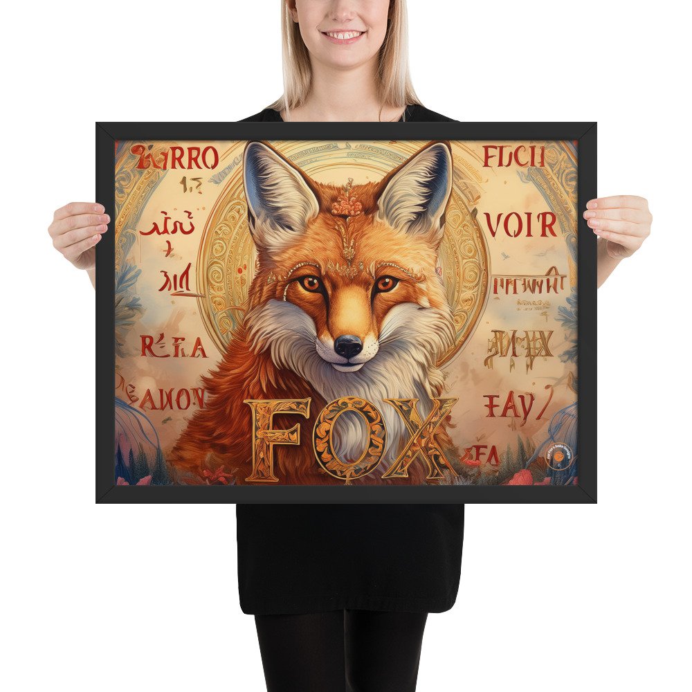 Fox Around the World V2 – Premium Framed Poster