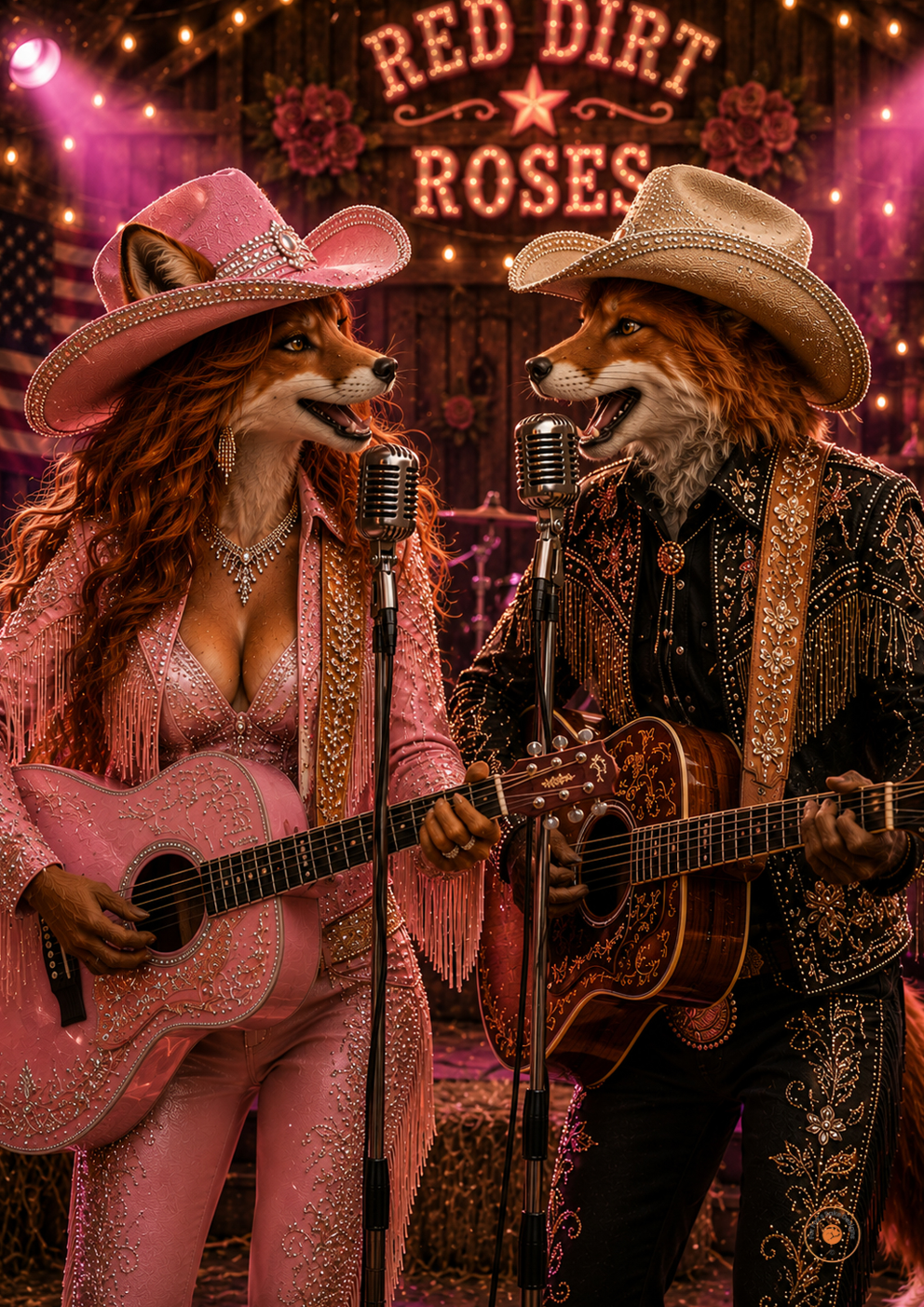 Red Dirt Roses – Country Music Duet Fox Poster