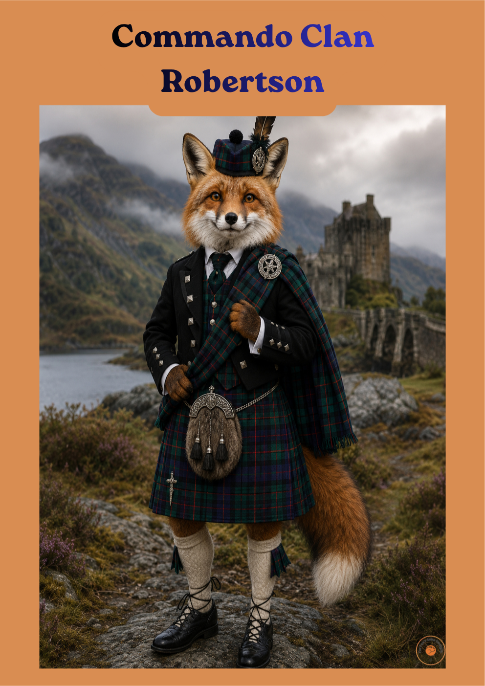 Commando Clan Robertson – Robertson Tartan Highlander Fox Poster