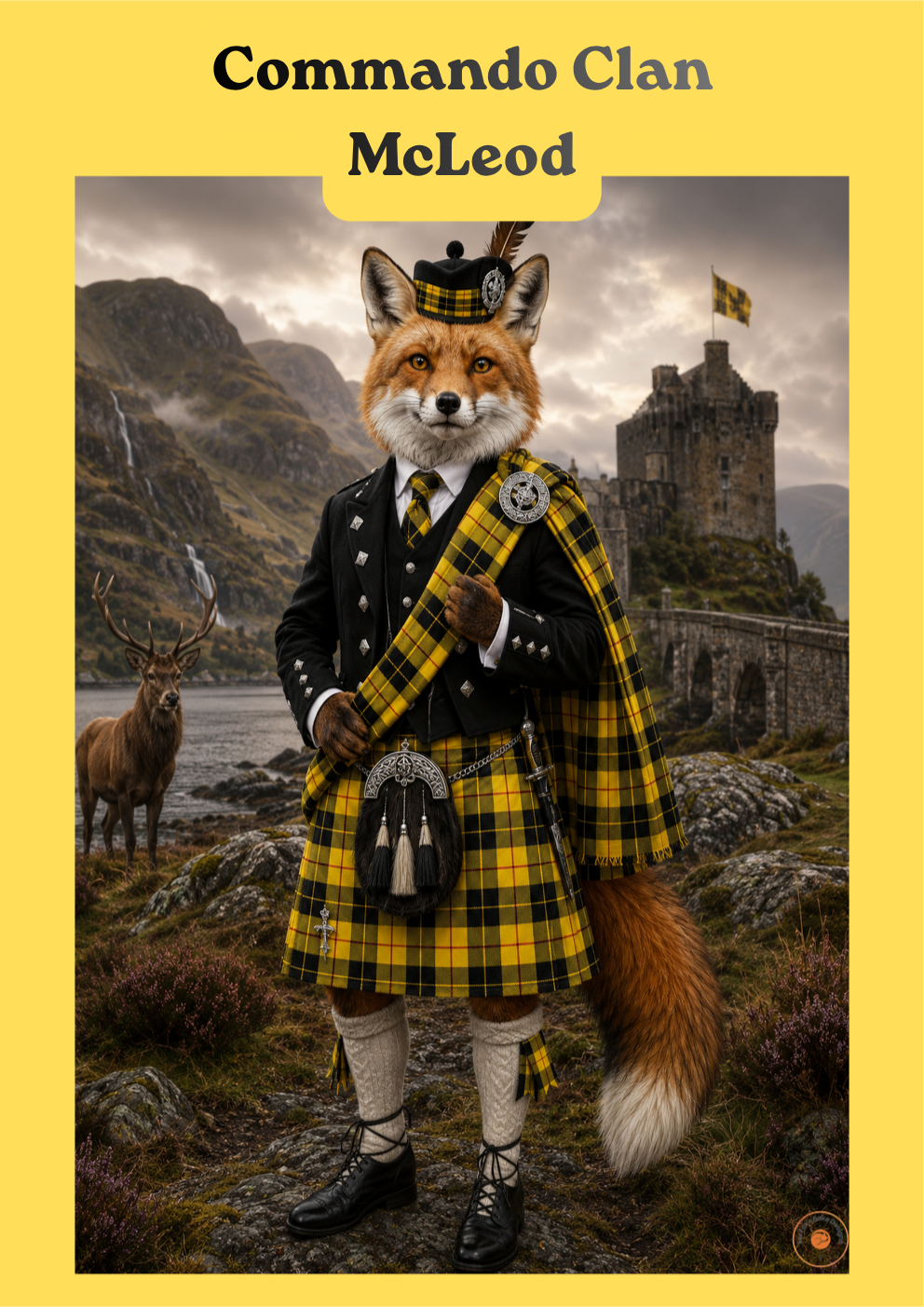 Commando Clan McLeod – McLeod Tartan Highlander Fox Poster