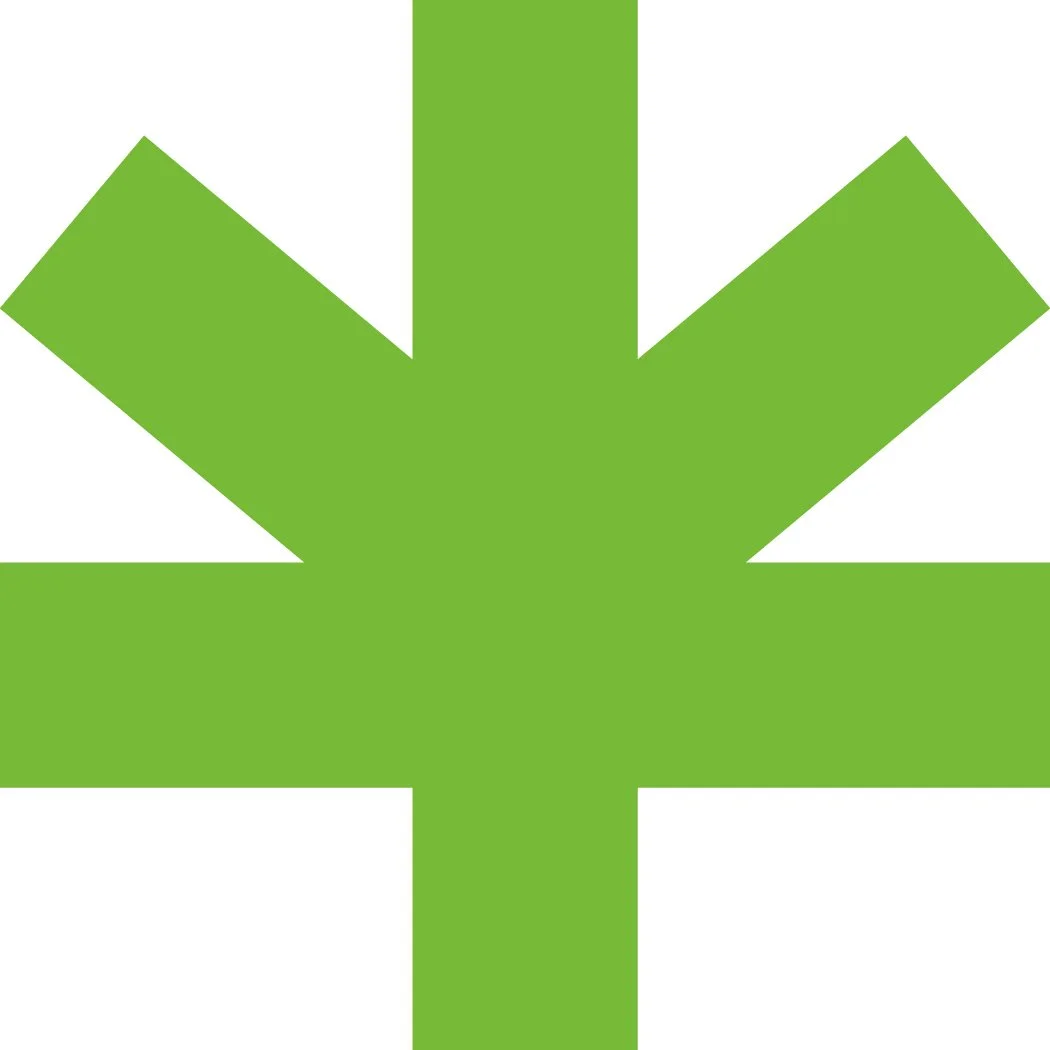 Green downward arrow symbol