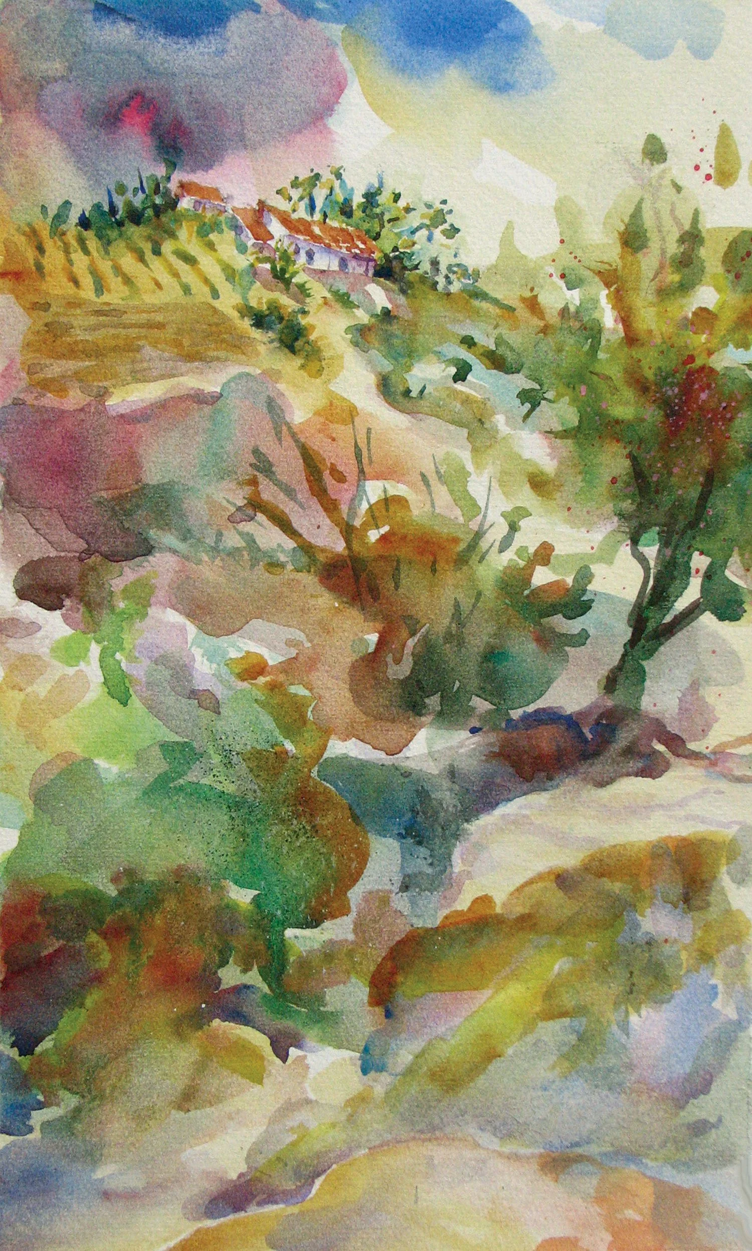  Hill House 
 Watercolor by Tom Menihan  
7” X 11”  
Availability: Sold   