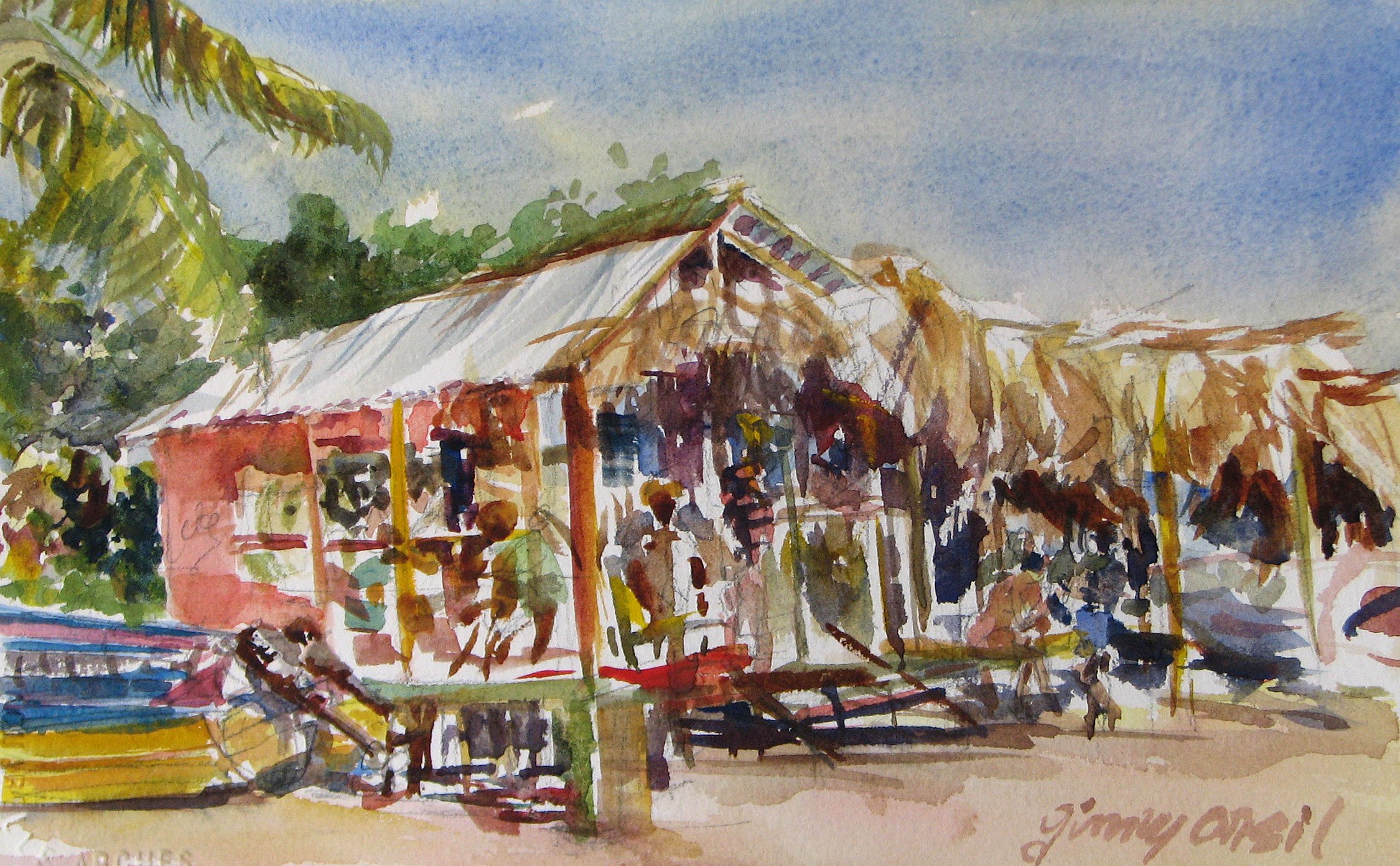   Eggy's 
 Watercolor by Ginny ONeil  
15” X 11”  
Availability: Sold.    