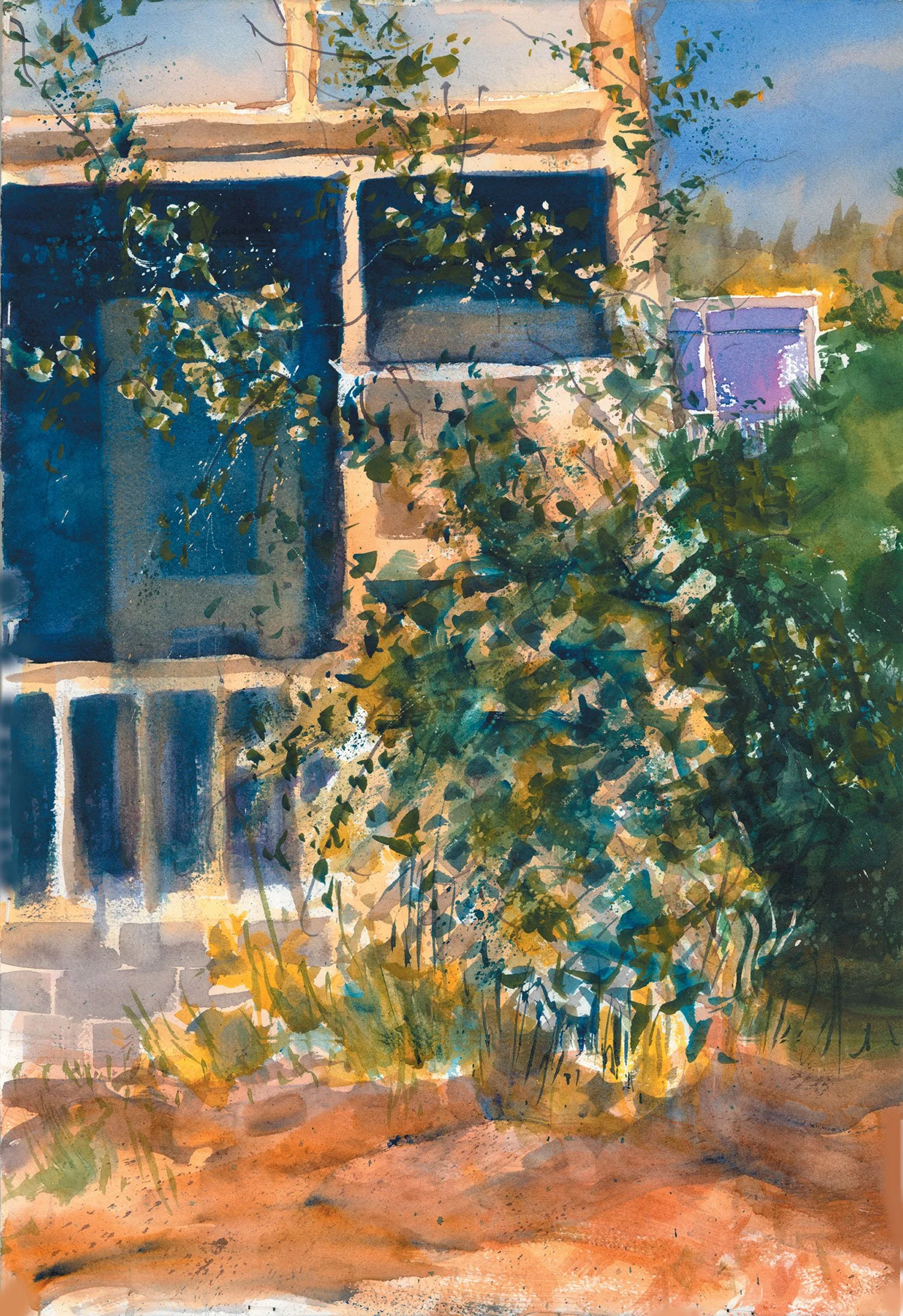  Pete's Porch 
 Watercolor by Tom Menihan  
15 X 22”  
Available   