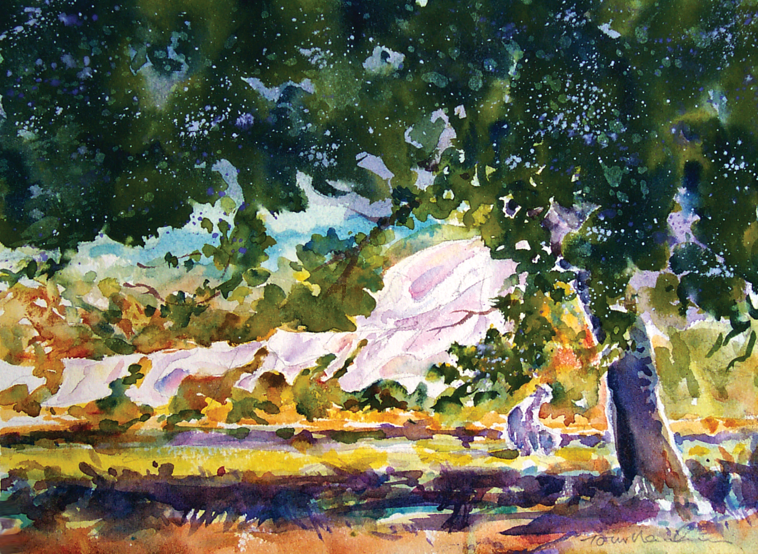 Gloria 
 Watercolor by Tom Menihan  
30” X 20”  
Availability: Sold. Some giclée prints available.   