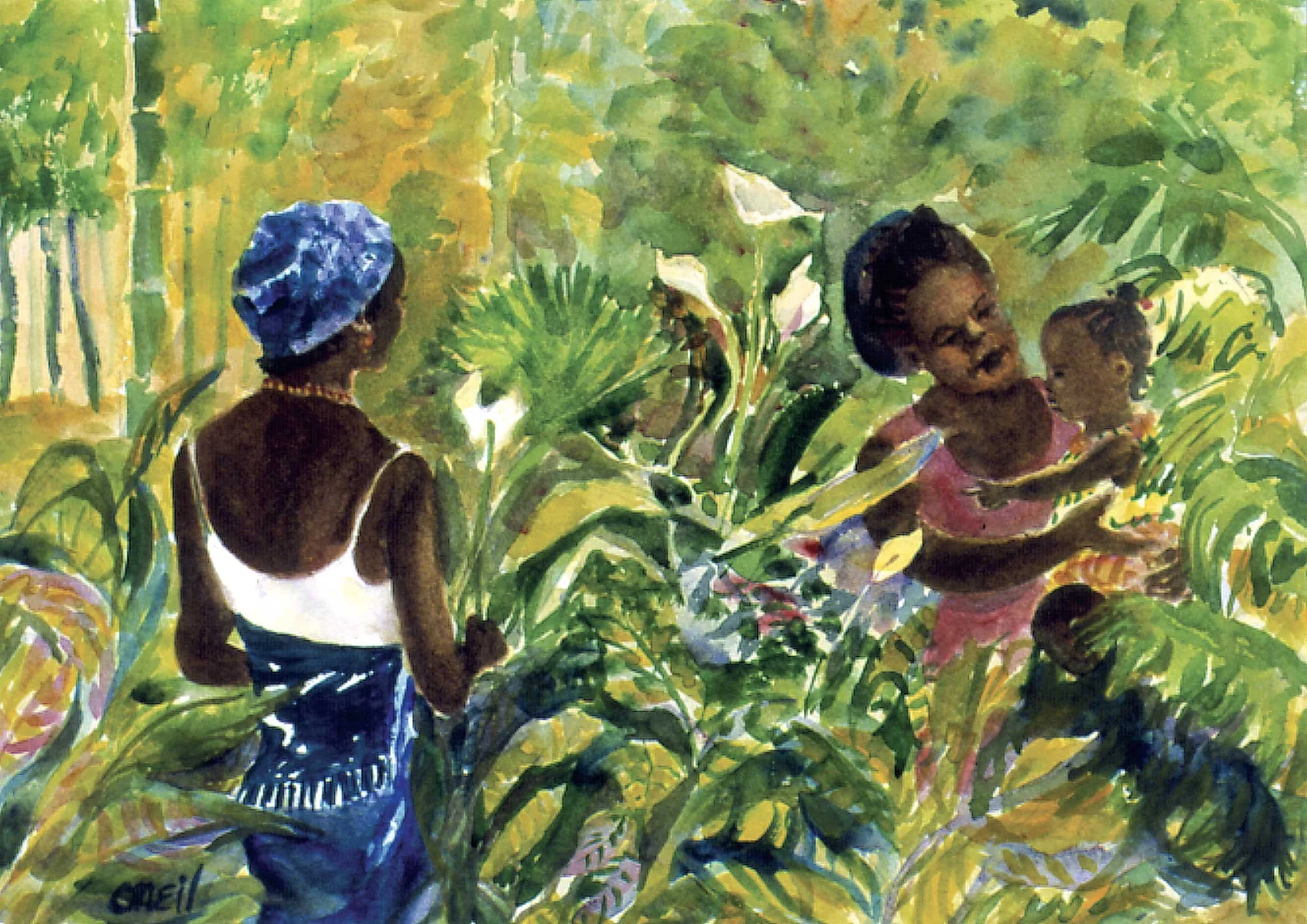  The Flower Show 
 Watercolor by Ginny ONeil  
15” X 11”  
Availability: Sold.  Some Giclées Available   