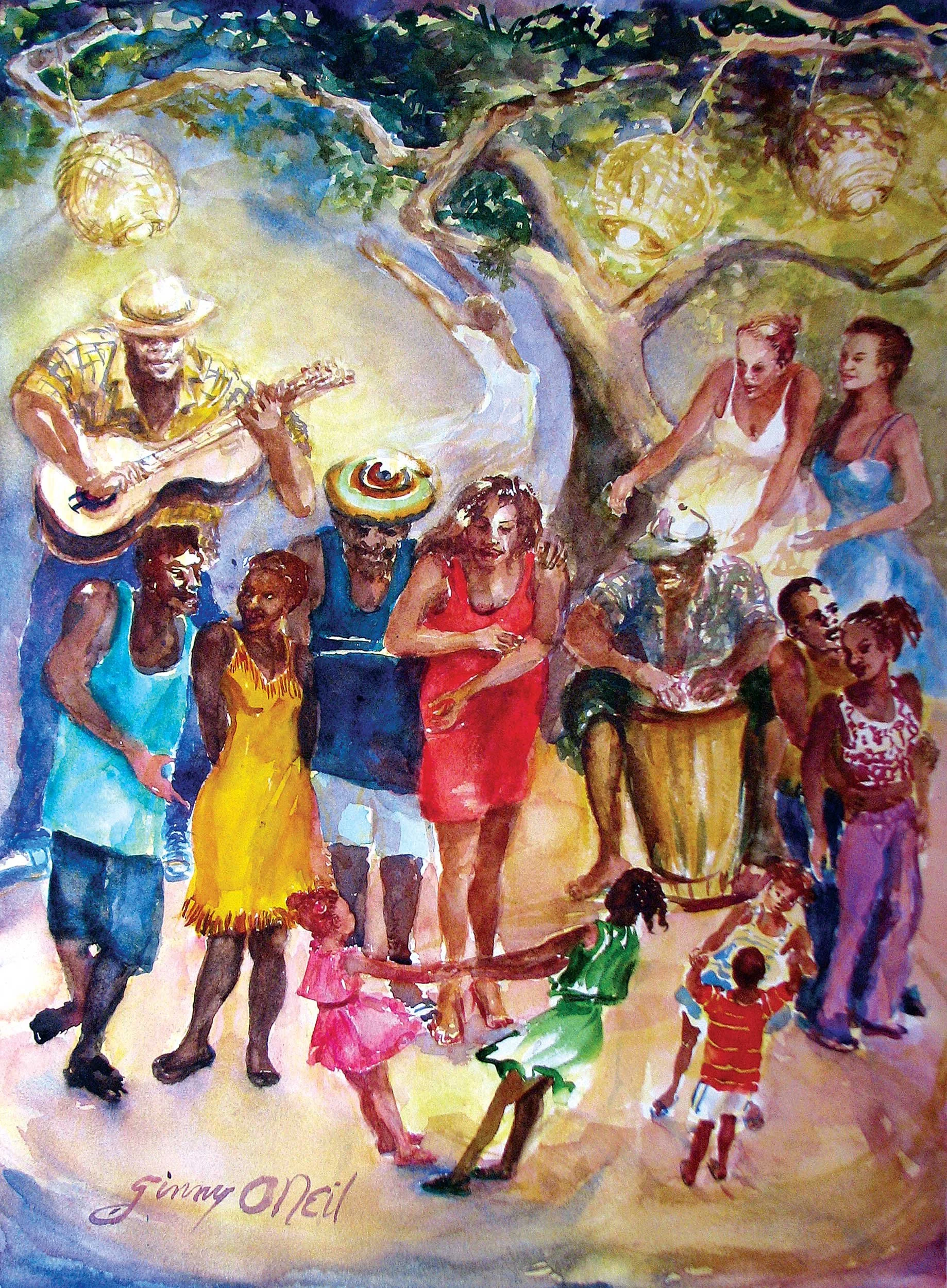   Under the Lantern Light 
 Watercolor by Ginny ONeil  
15” X 22”  
Availability: Sold. Some Giclées Available   