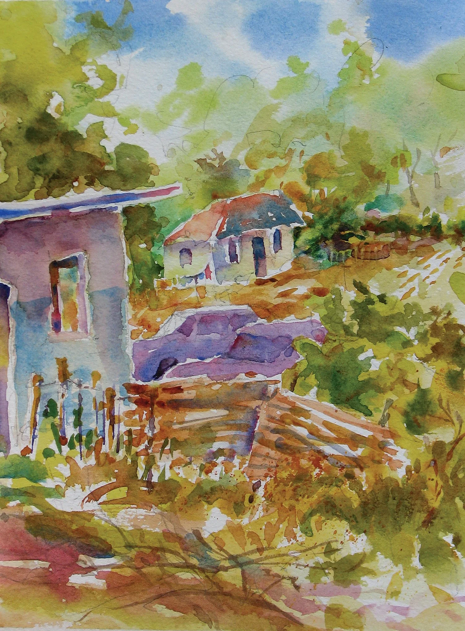  By Guilty's House 
 Watercolor by Tom Menihan  
11” X 15”  
Availability: Sold   