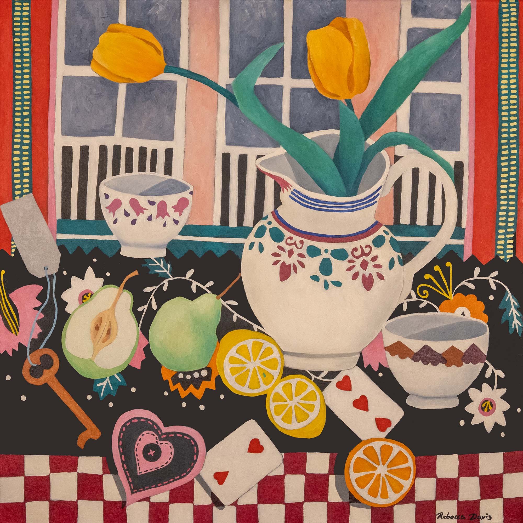 Dancing Tulips – 80cm x 80cm – Oil on Canvas