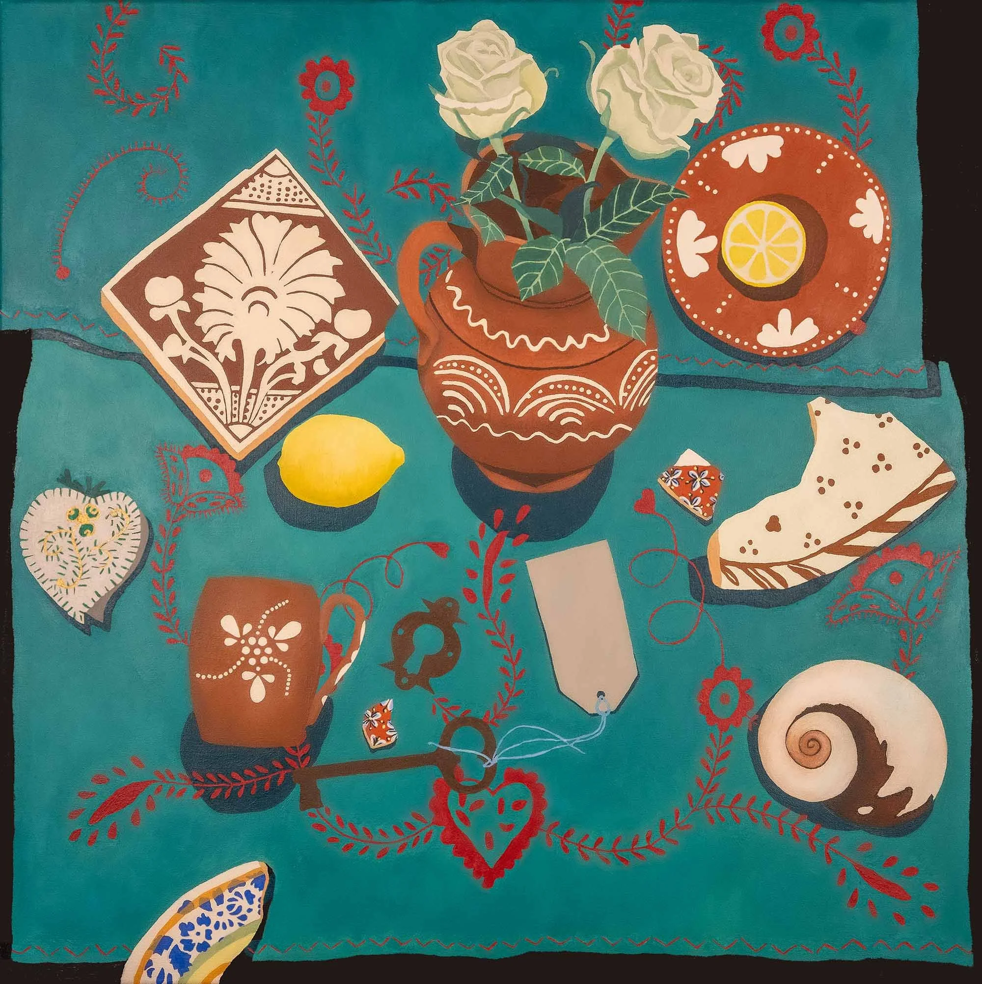 White Roses – 80cm x 80cm – Oil on Canvas