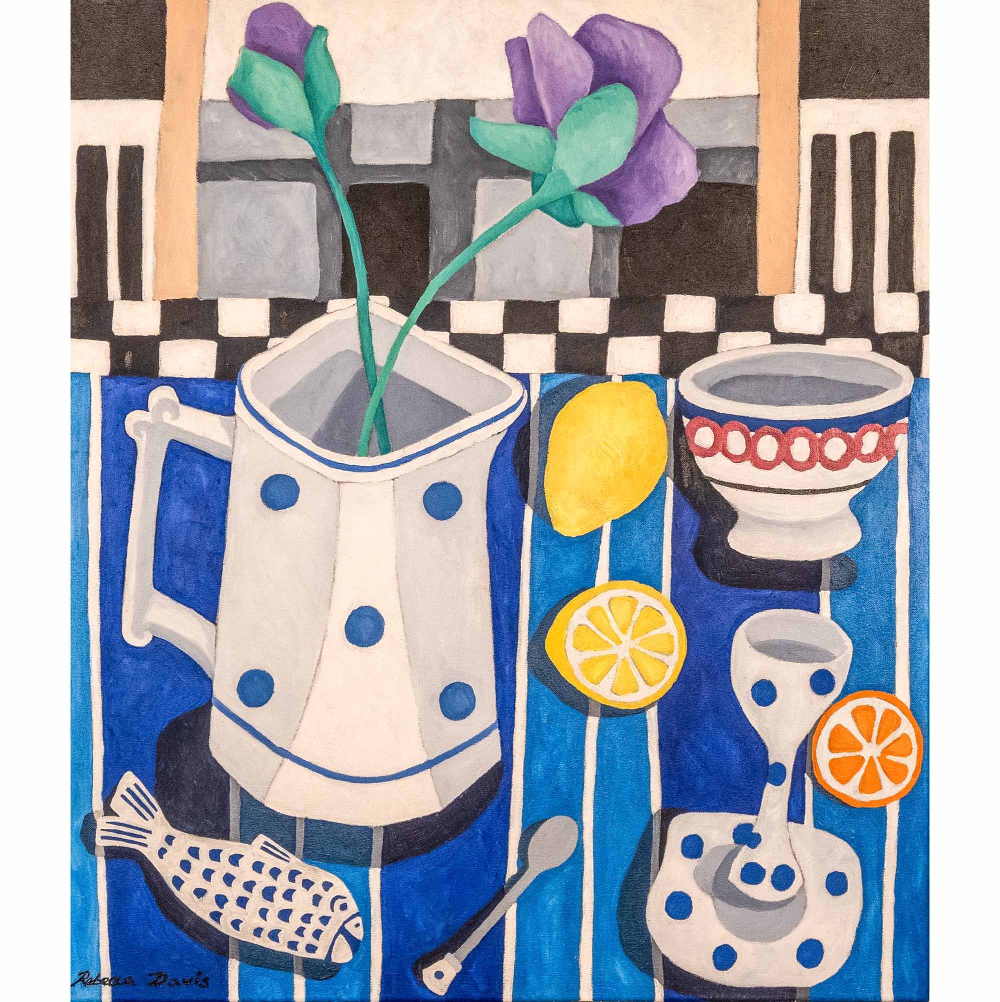 Spotty Egg Cup – 70cm x 60cm – Oil on Canvas