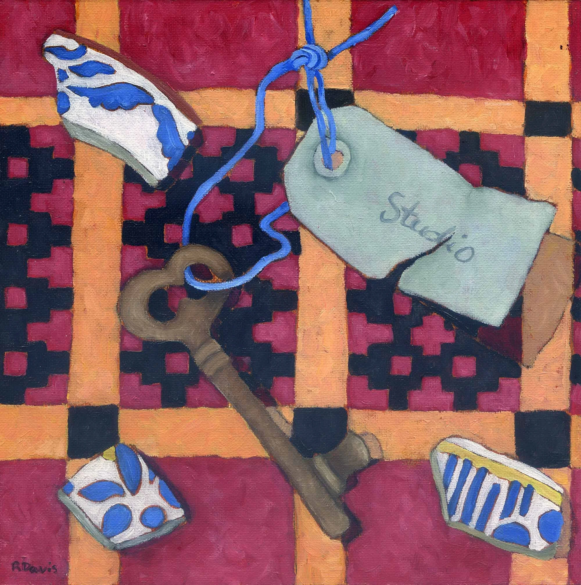 Studio Key – 20cm x 20cm – Oil on Canvas Board