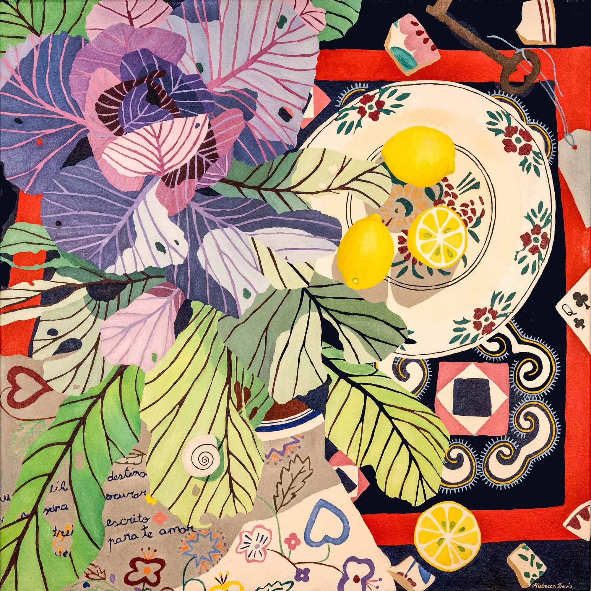 Garden Love – 80cm x 80cm – Oil on Canvas