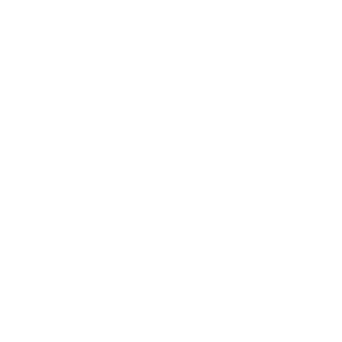 White gear icon, bar chart, and upward pointing arrow on black background