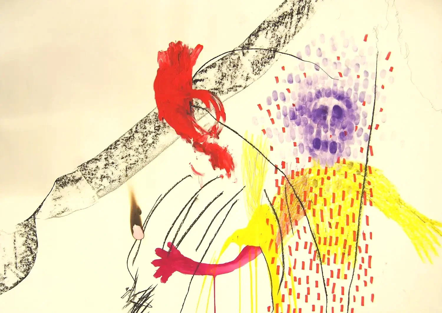 Untitled (crime scene)|2001|Mixed media on paper|50 x 70 cm