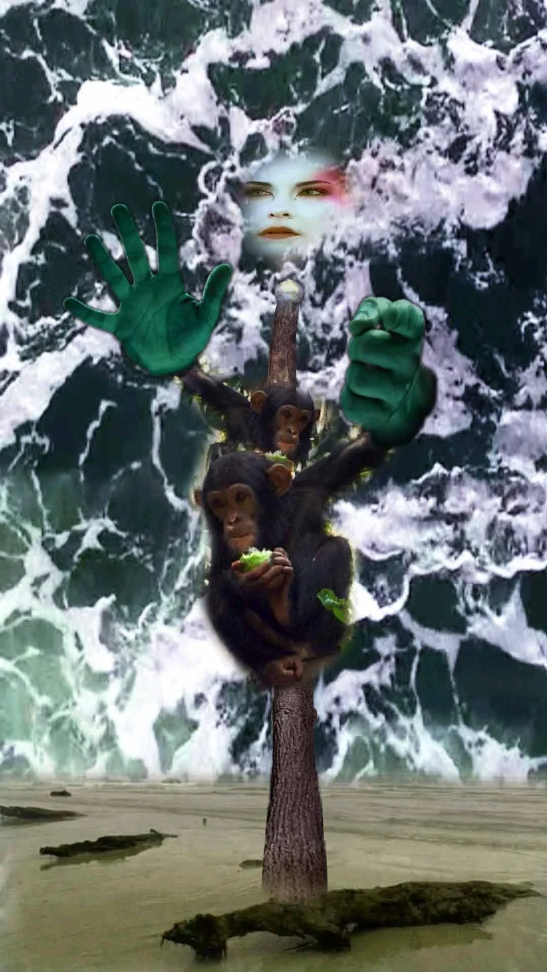 Daphne|2015|Digital video collage|2:32 min|HD video, 9:16|"Cadavres Exquis Vivants" - Series