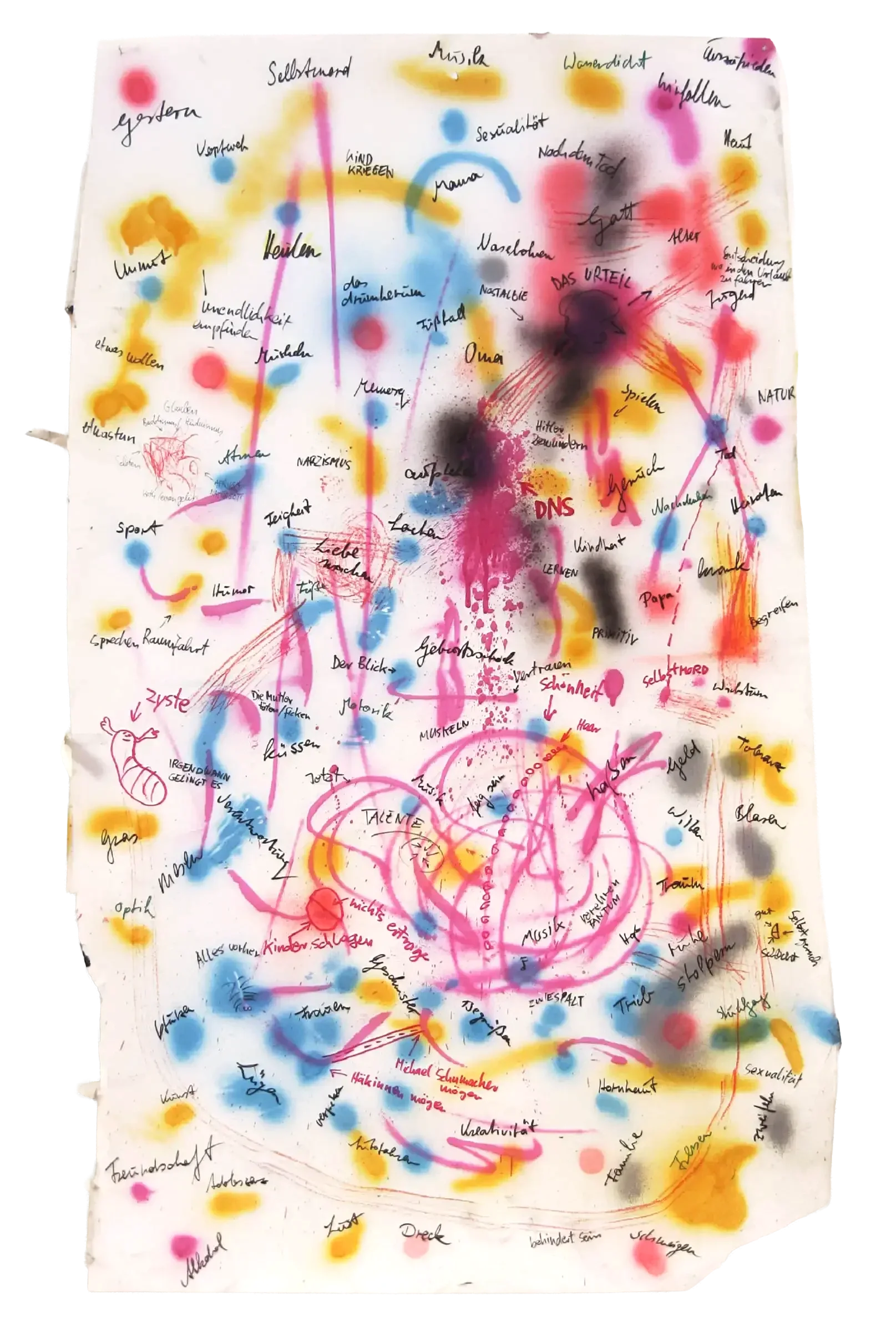 Friendship|2004|Mixed media on paper|100 x 60 cm