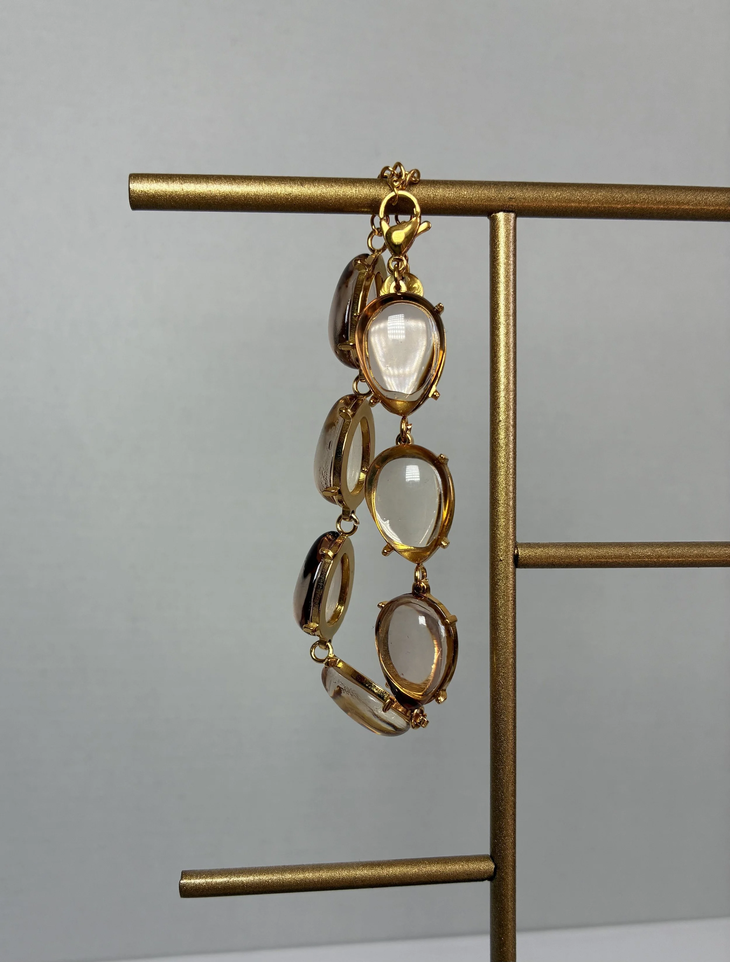 Bracelet fantasie en pierres transparents