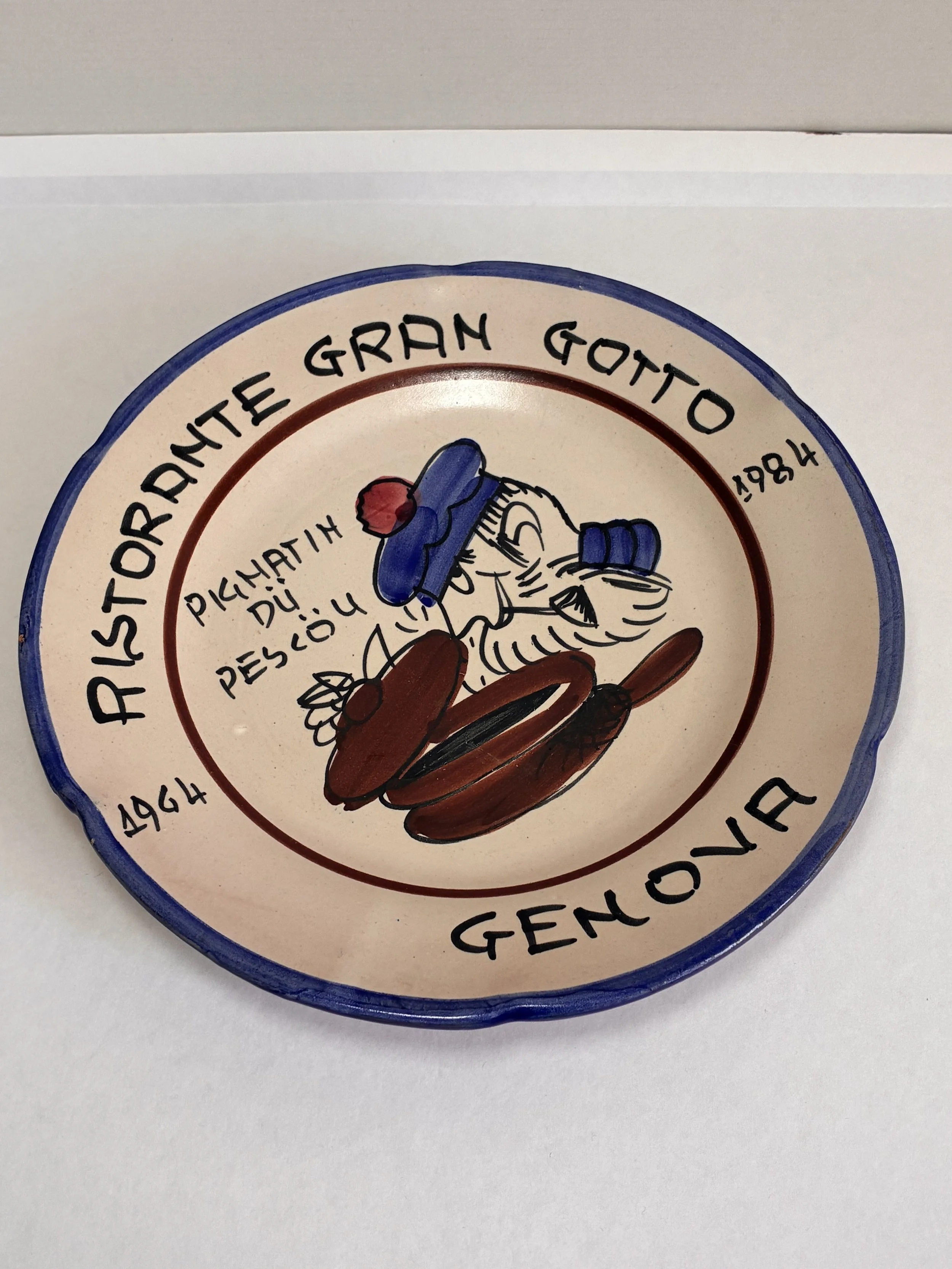 Assiette Vintage Buon Ricordo - Ristorante Gran Gotto Genova 1984