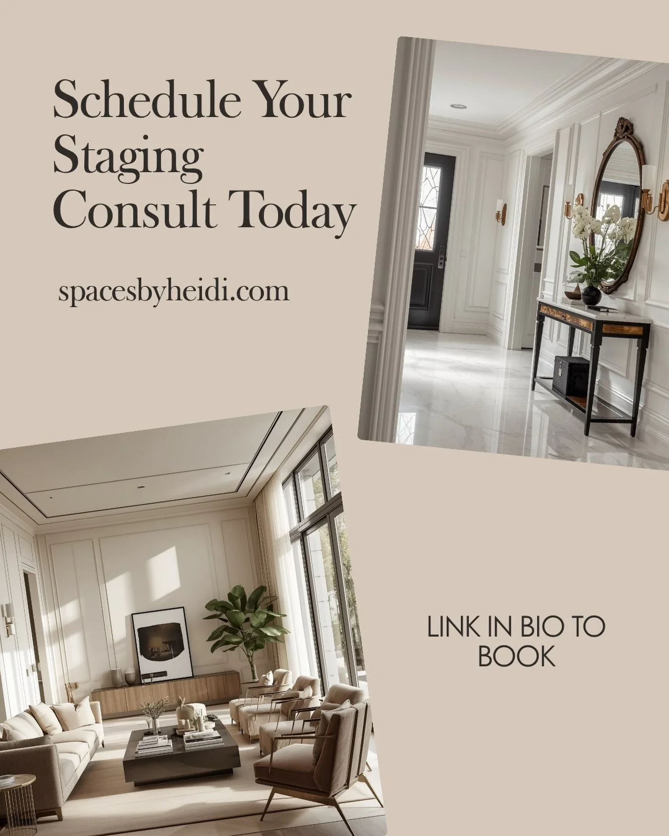 Every home is different, and sometimes you want a plan made just for you.

The Home Guide is a great starting point, but a one-on-one staging consultation with Heidi gets you personalized, room-by-room recommendations tailored to your space and your 