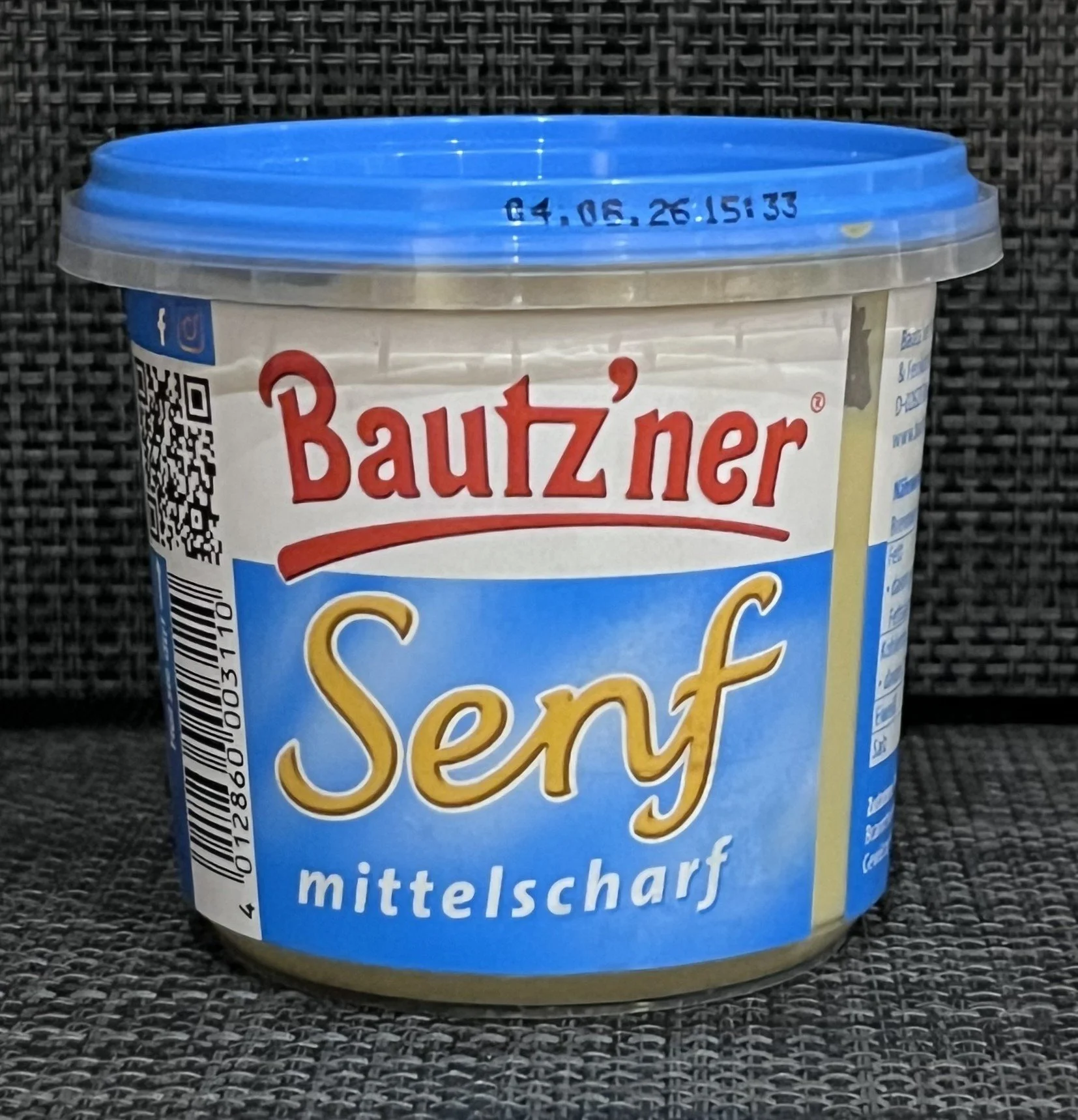 „Becher Bautz’ner Senf aus Bautzen in der Oberlausitz“
