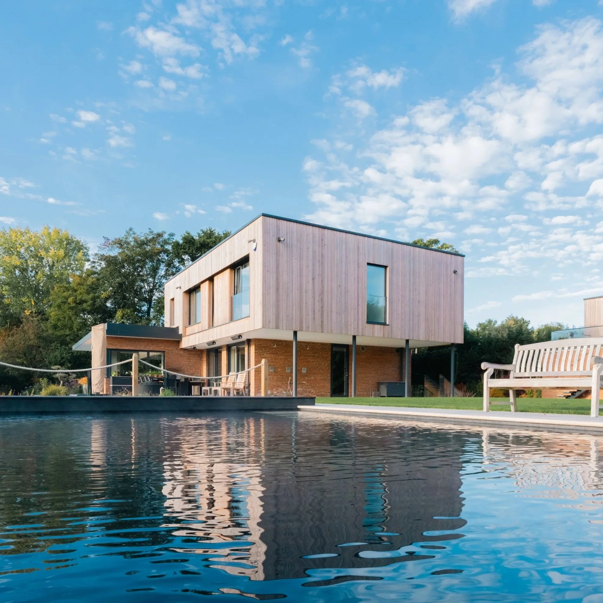 Contemporary timber-clad new build home