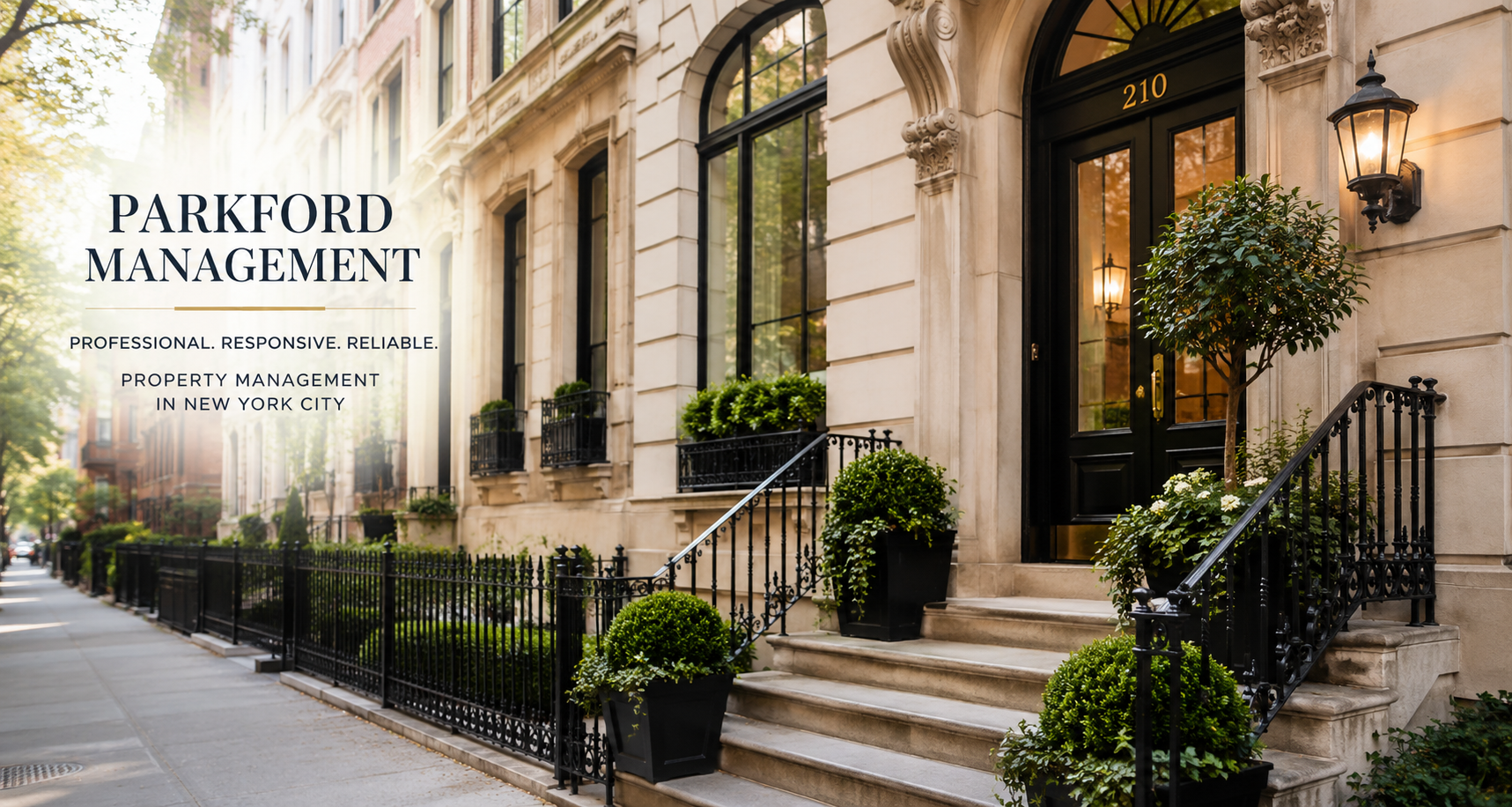 Brownstone residential buildings in New York City