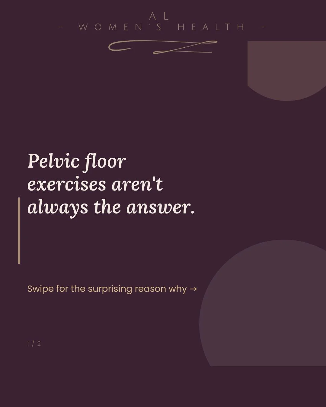 "I've been doing my pelvic floor exercises for ages and nothing's changed."

I hear this one a lot, so let's clear something up: more isn't always better when it comes to your pelvic floor.

Some people have a weak pelvic floor and need to 