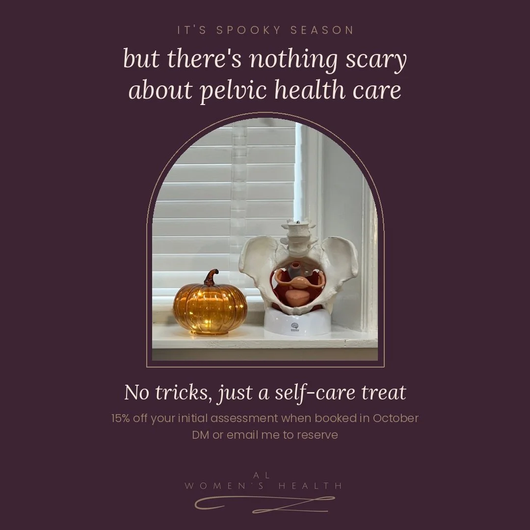 It's spooky season, but there's nothing scary about looking after your pelvic health 🎃

So many women put off getting things checked. Maybe it's leaking when you cough or exercise, a feeling of heaviness, pain during sex, or simply not feeling like 