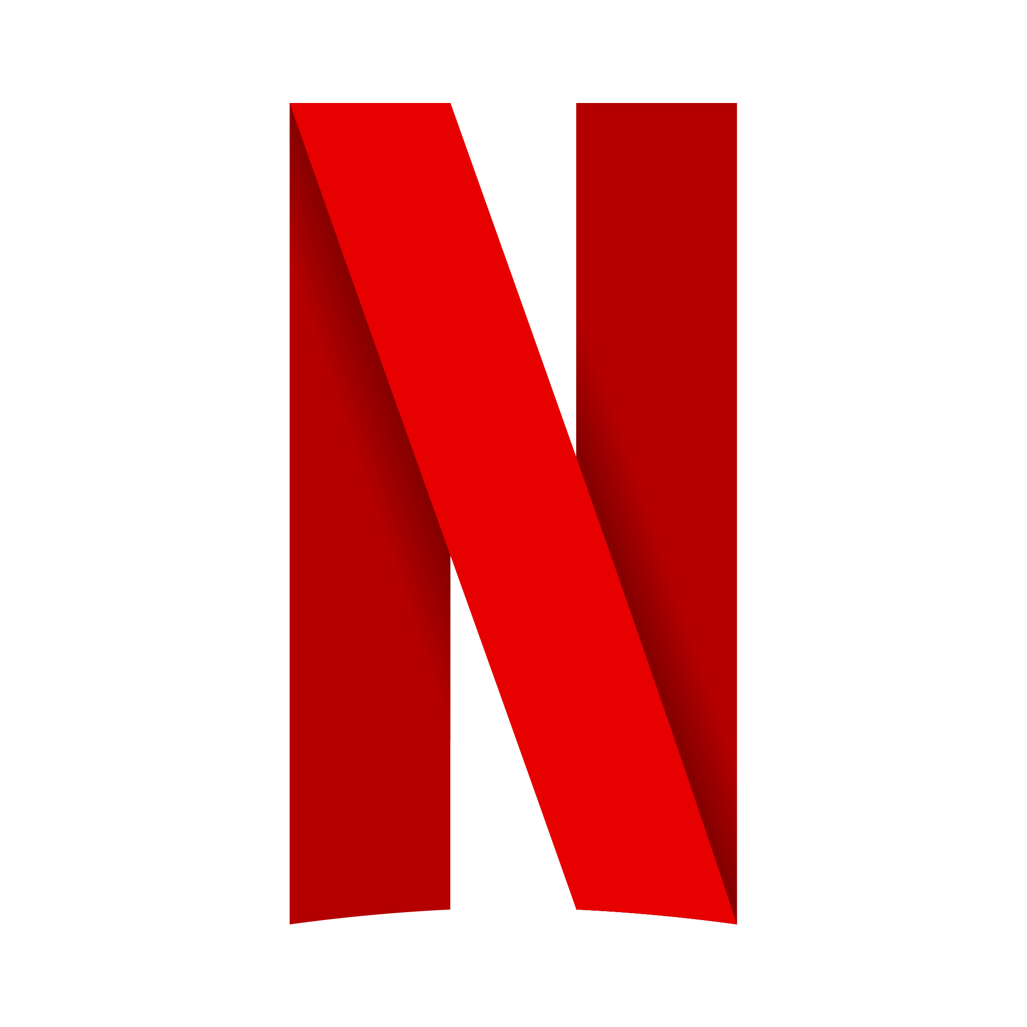 Red Netflix logo on black background