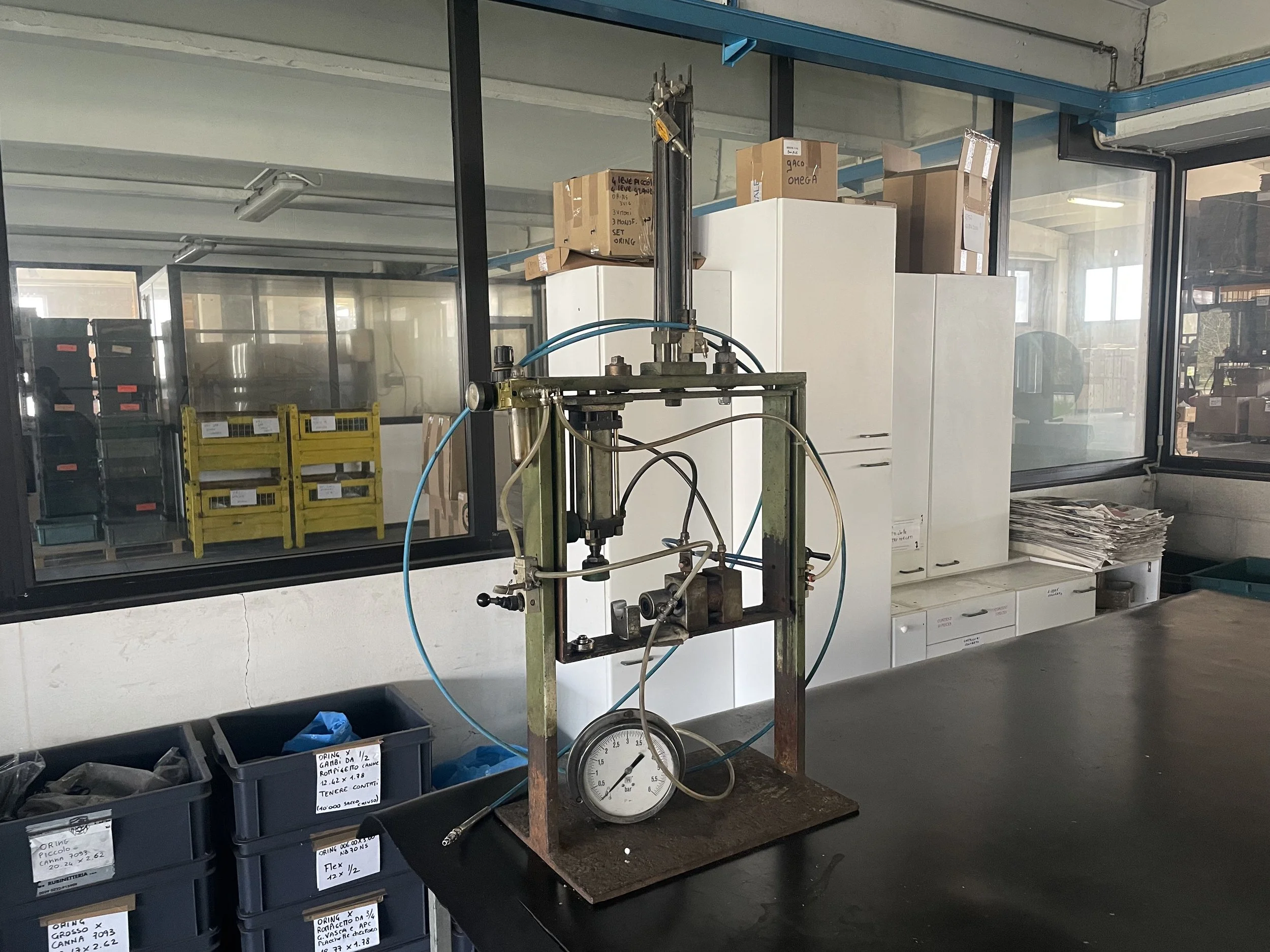 Testing machining at APC Distributor's assembly point in San Maurizio d'Opaglio.