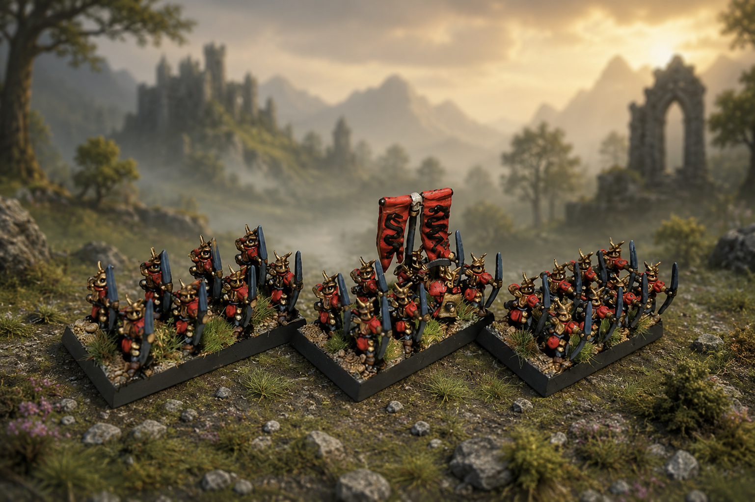 10mm Evil Men of the East Archers (x12 Strips)