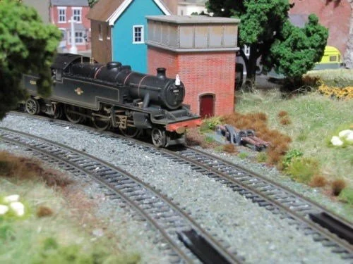 Picture submitted by Gavin showing a nice real world, ground level perspective of his Railway layout.