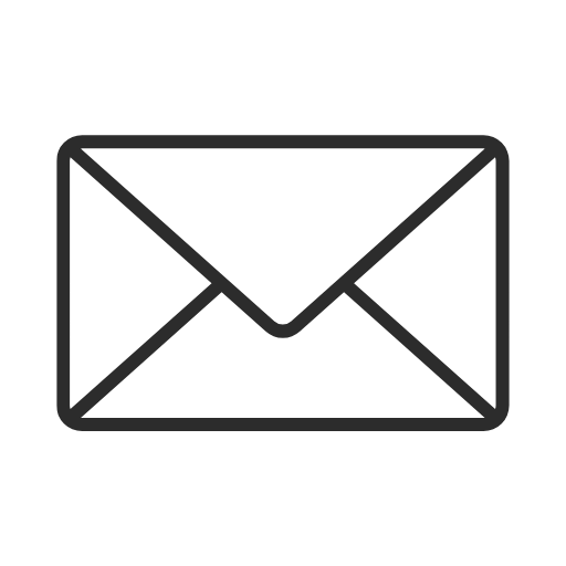 Icon of a closed envelope or mail in a simple line drawing.