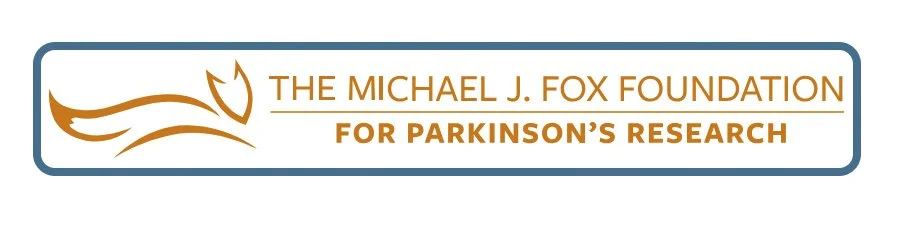 The Michael J. Fox Foundation for Parkinson's Research logo, providing resources on neurological communication disorders