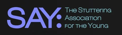 SAY: The Stuttering Association for the Young logo, providing community activities for young people who stutter