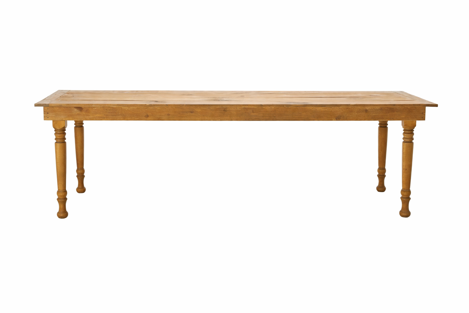 Natural Wood Farmhouse Table Rental Miami