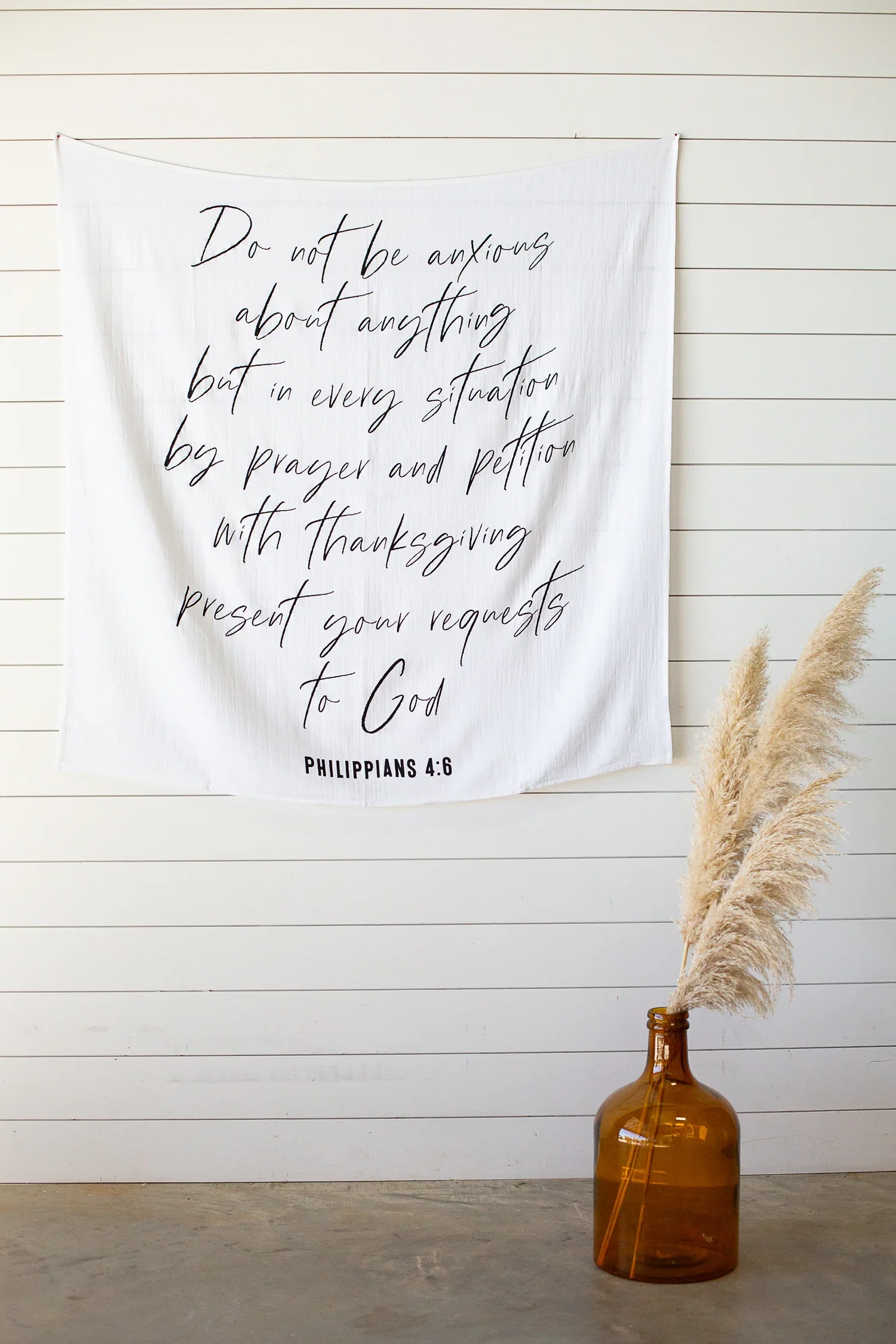Scripture Blanket or Wall Art: Philippians 4:6