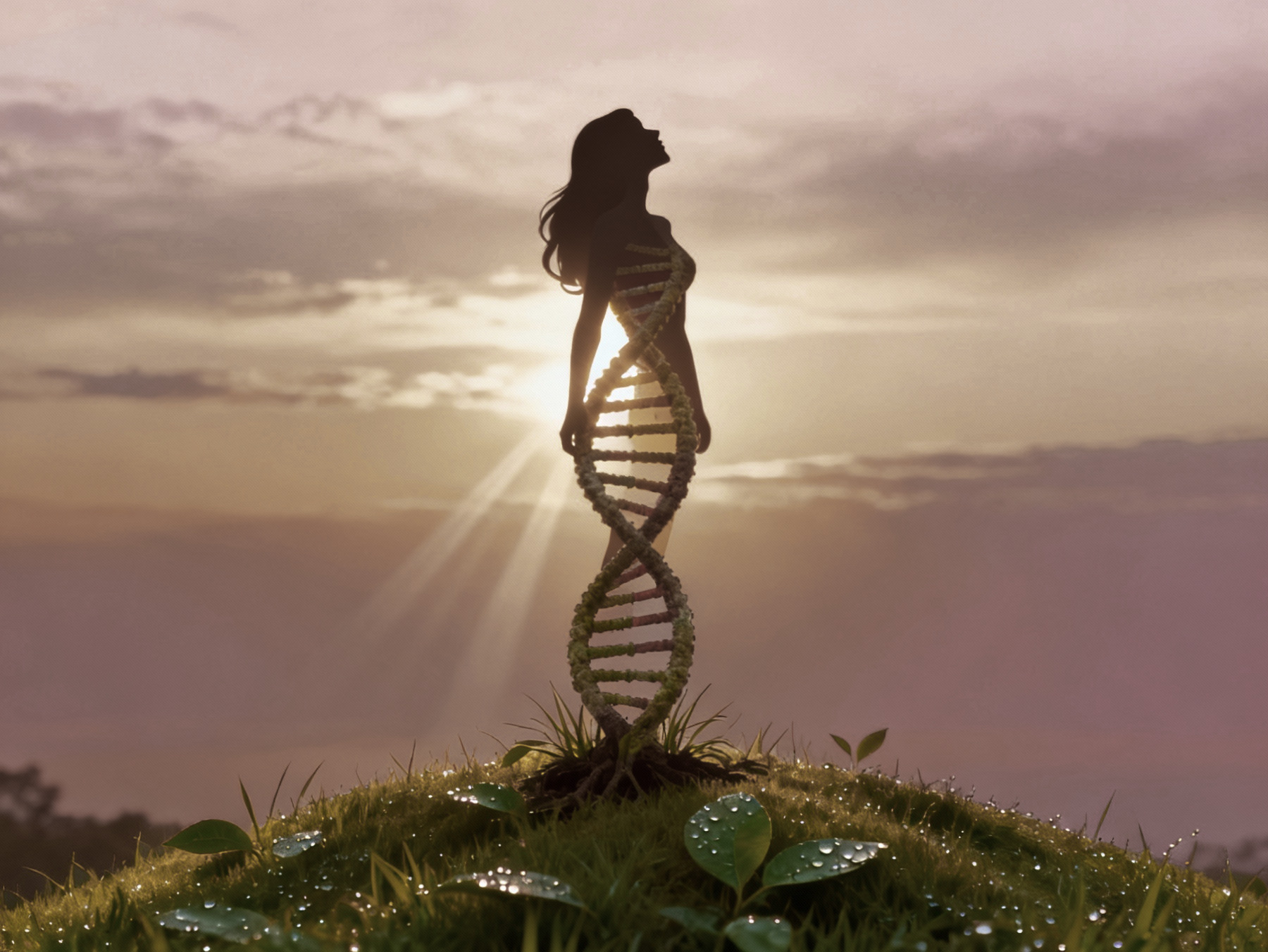 Conceptual image representing women’s brain health, precision neurology, hormonal health, genetics, cognitive longevity, and personalized care for migraine, menopause, and midlife neurological wellness.