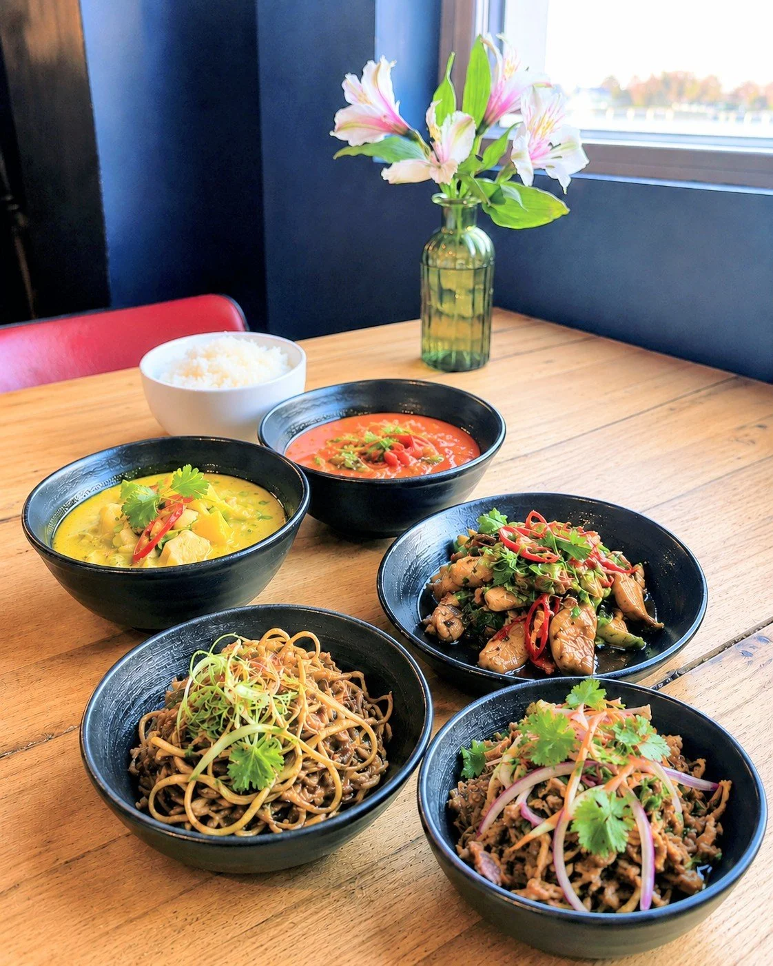 Thai tapas, but make it unforgettable 🔥🍴

Creamy curries, crispy bites and bold Thai flavours

&mdash;featuring Yam Gai Tord, Paneng Lamb Curry, Geng Luang Prawn, and Gratiam Prik. 🍜 Thai served with fluffy rice and noodles. 

Sharing optional&hel