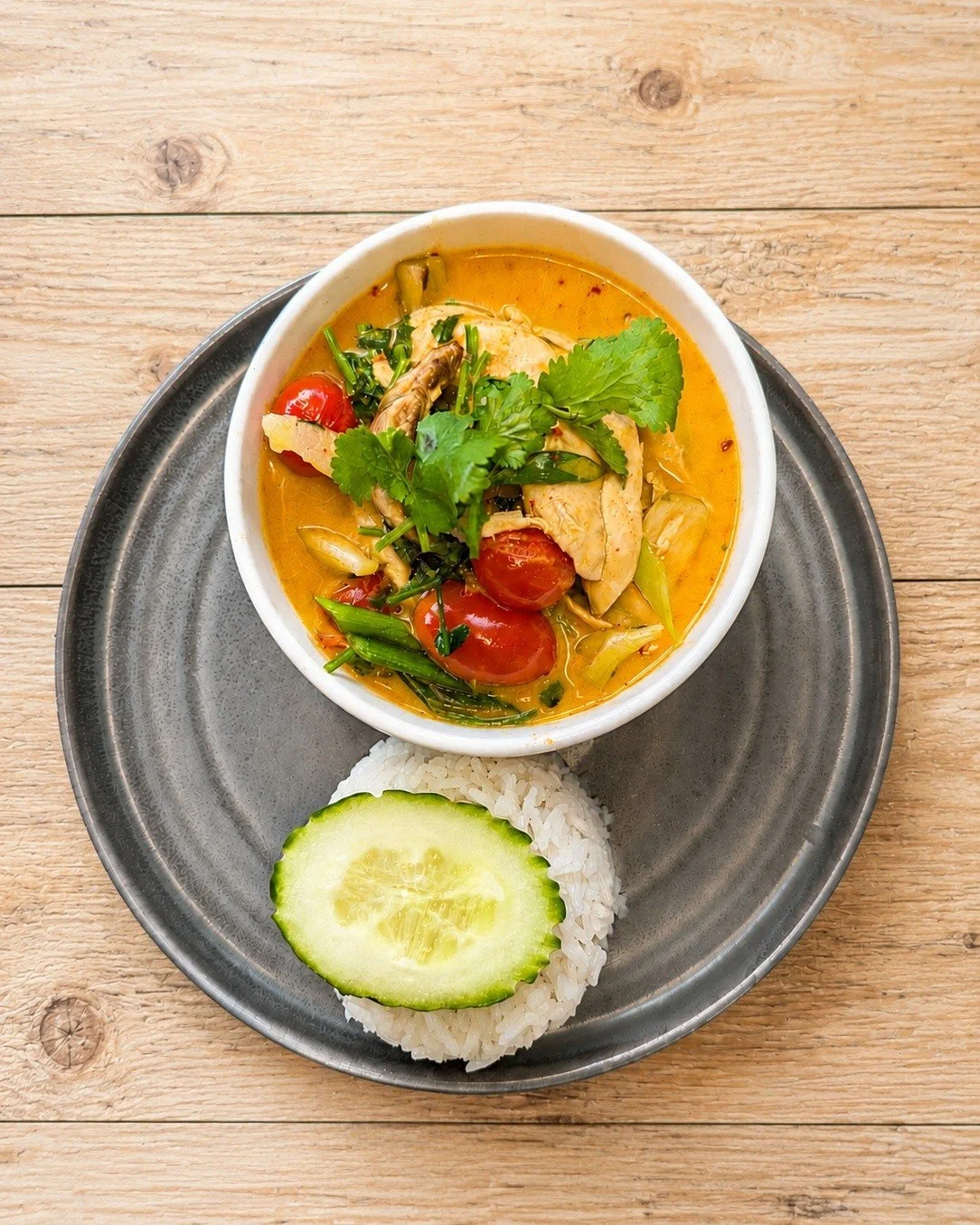 🐟✨ Thai Red Curry with Monkfish ✨🍛

Tender monkfish gently simmered in a rich, creamy coconut red curry, infused with fragrant Thai herbs and aromatic spices 🌿🥥. 

Mildly spiced with a delicate warmth 🌶️, this dish delivers vibrant flavour witho
