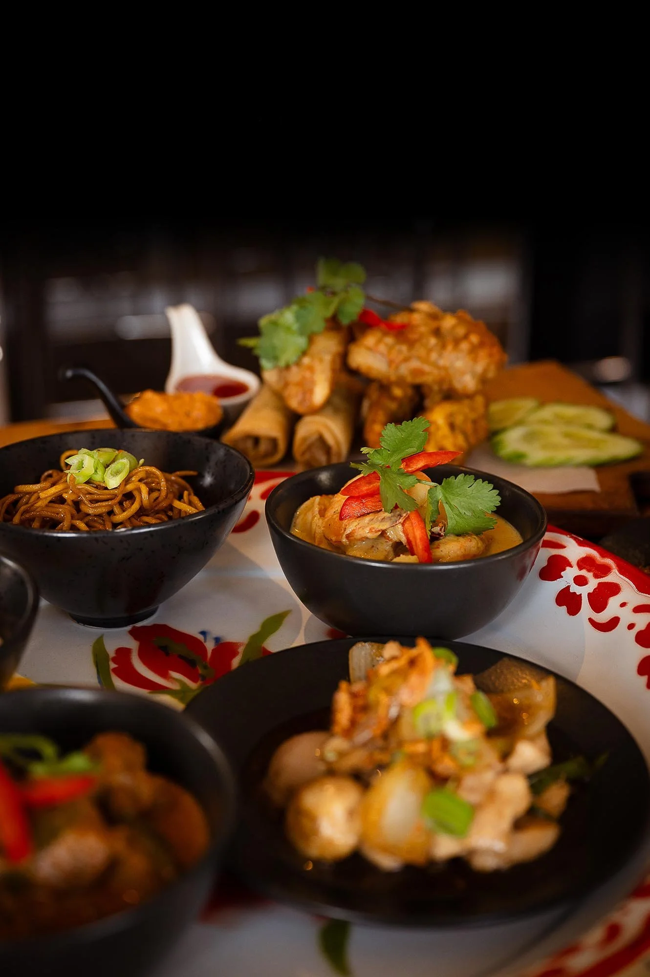 Selection of Thai dishes served at The Tiny Thai Cornwall