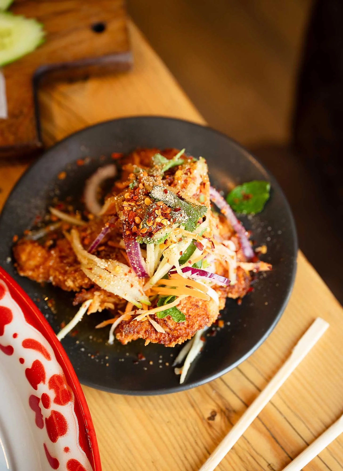 Thai Special with coated Chicken breast and spices at the Tiny Thai