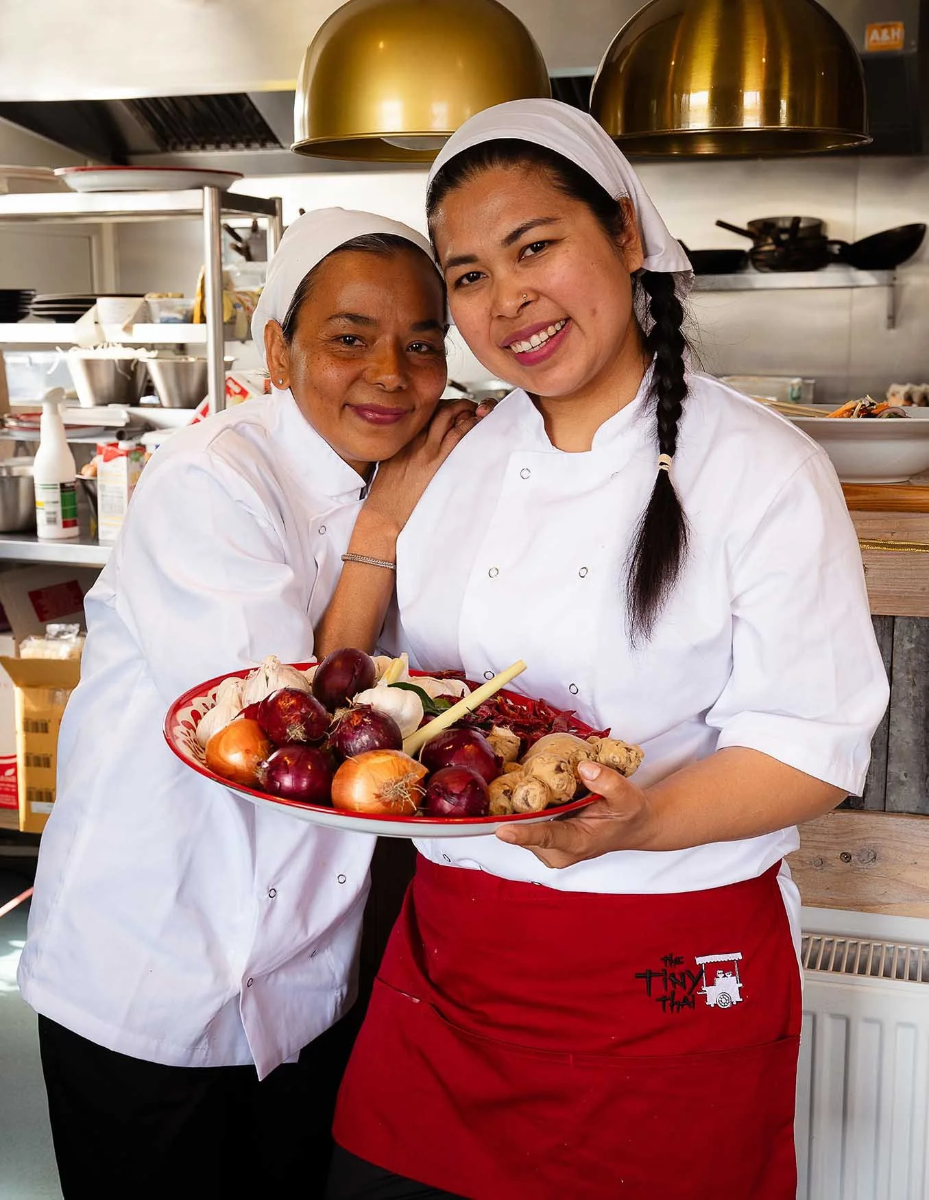 Bpuu and Jom, two of our Thai chefs at The Tiny Thai