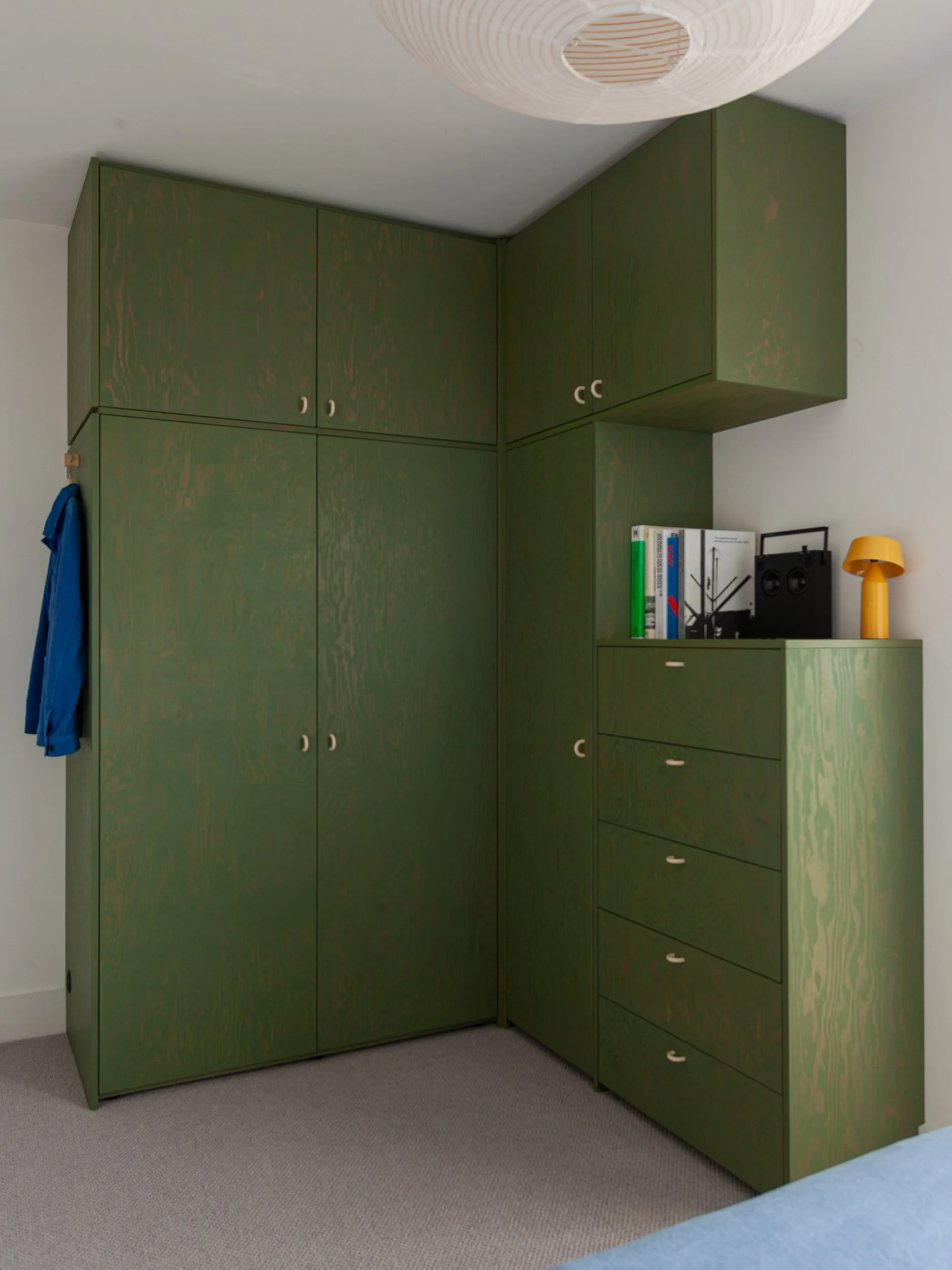 custom douglas fir plywood wardrobe in Finchley, London