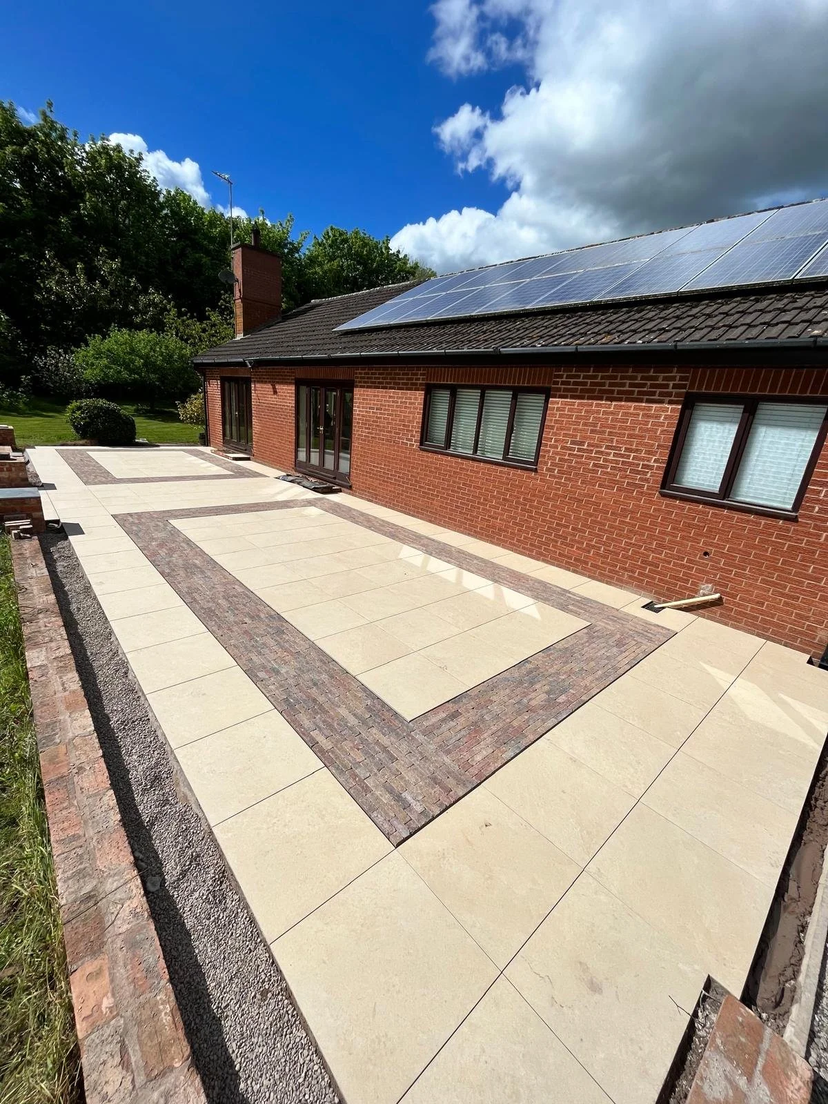 Patio with Block Paver Inlay