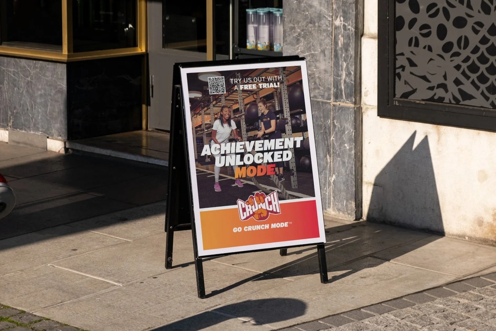 Sandwich Board for Go Crunch Mode Campaign (Crunch Fitness)